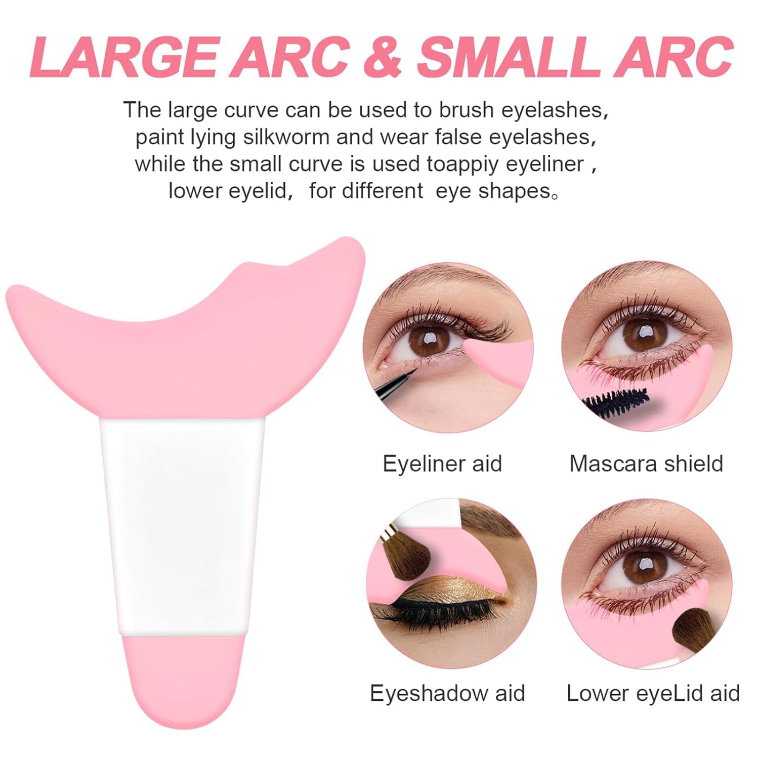 Plantillas delineadoras de ojos, 4 unidades, reutilizables, de silicona, ayuda para delineador de ojos, punta de ojo, multifuncional, kit de