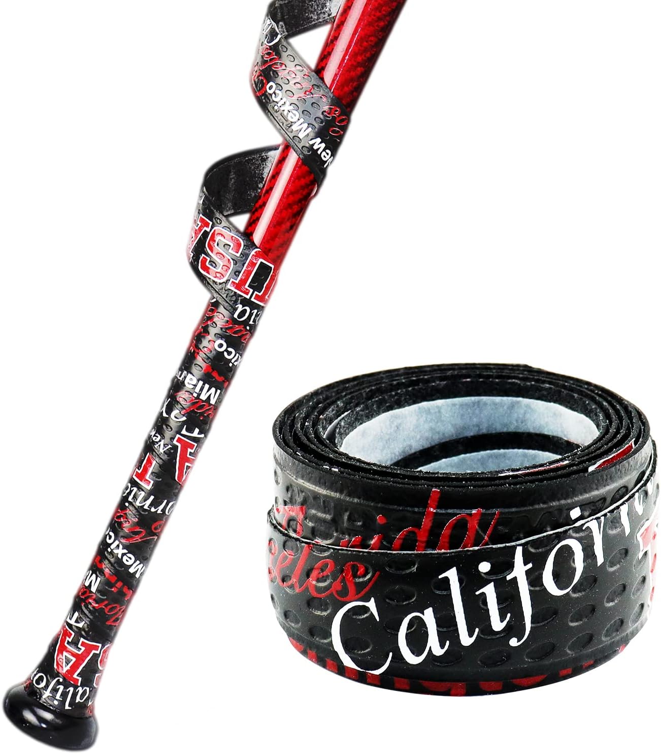 Cintas de agarre para bate de béisbol, cinta de agarre para bate de sóftbol de 0.043 in
