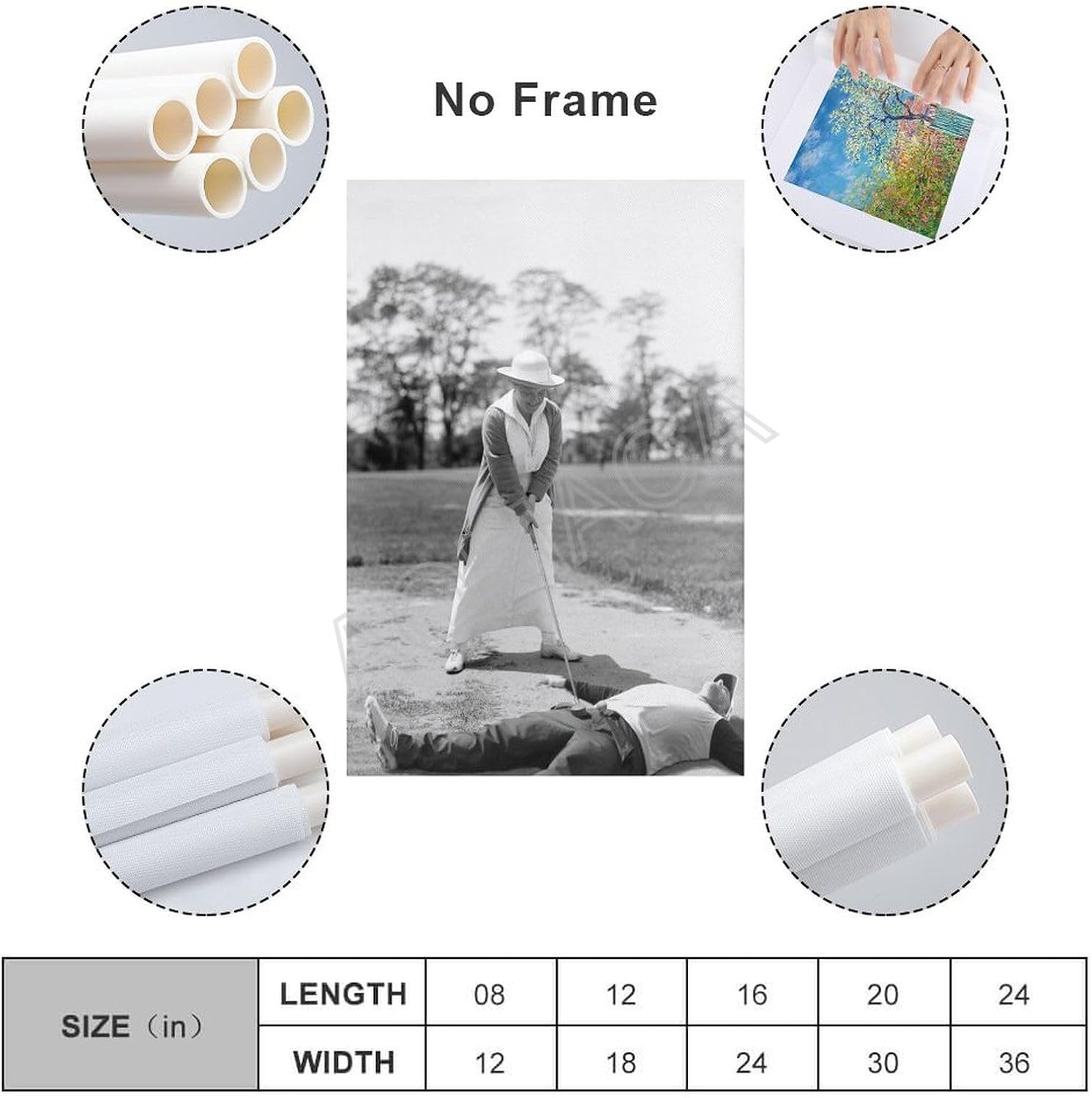 Póster vintage de golf, fotografía divertida de golf, arte en blanco y negro, póster de arte de pared de golf, pósteres e impresiones artísticas de