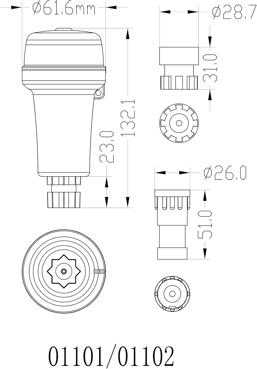 Pactrade Marine Luz de navegación de carcasa negra LED 3 AA funciona con pilas verde y rojo con adaptador barco inflable sin base adhesiva de