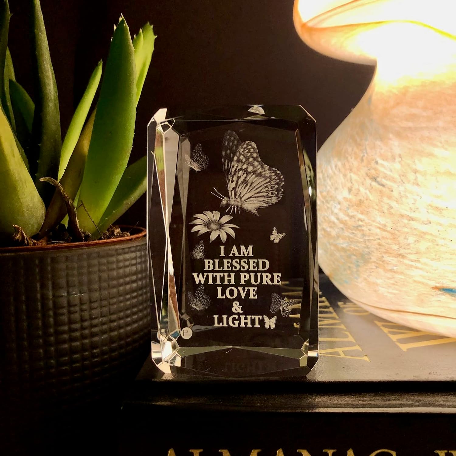 Mariposa decoración del hogar, cristal 3D K9 para amantes de las mariposas, regalo para todos y todas las ocasiones, figura grabada con láser en