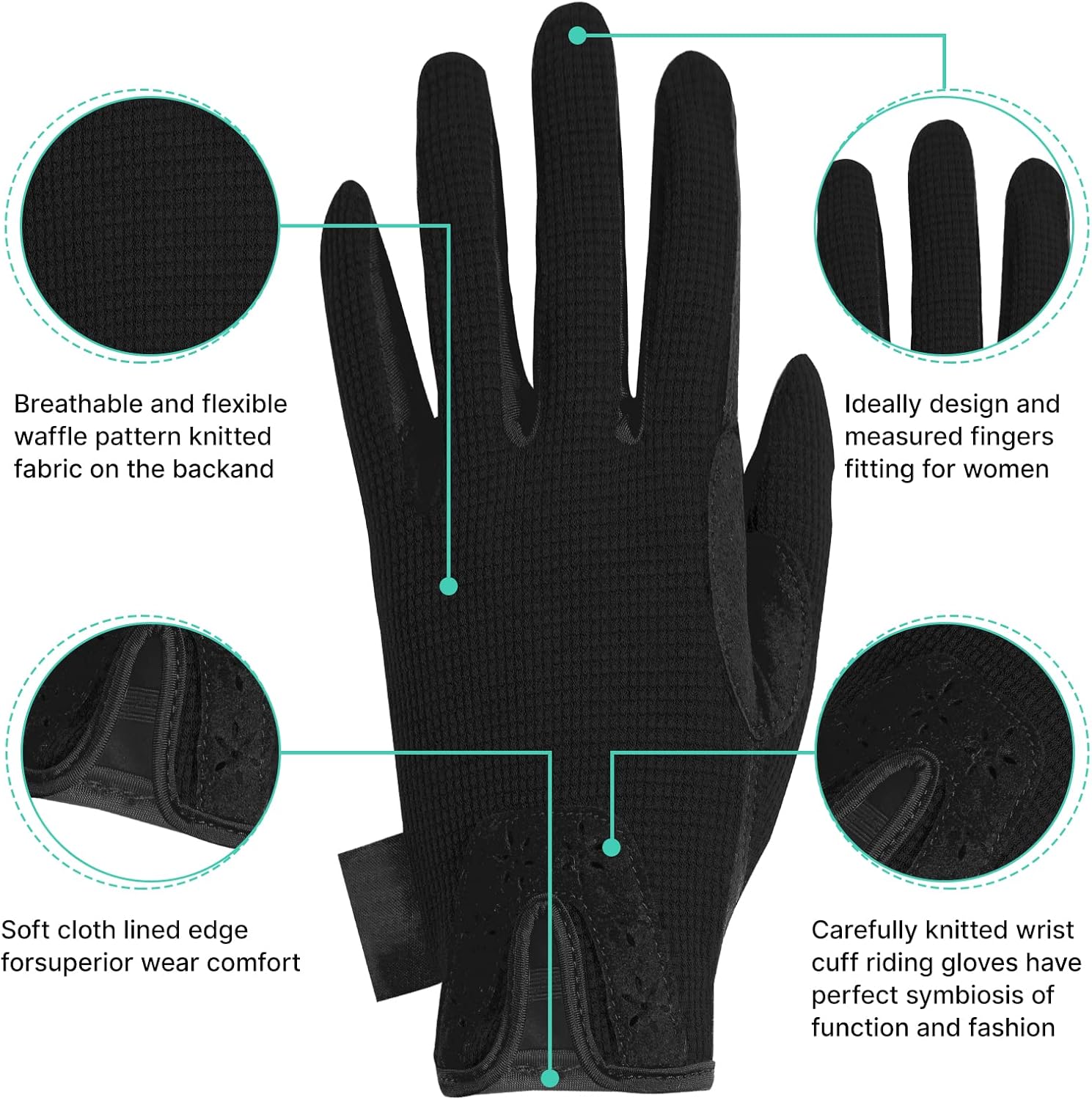 Thapower Guantes de equitación para mujer, guantes de equitación de invierno, guantes de equitación para mujer, jóvenes, niñas, para exteriores, con