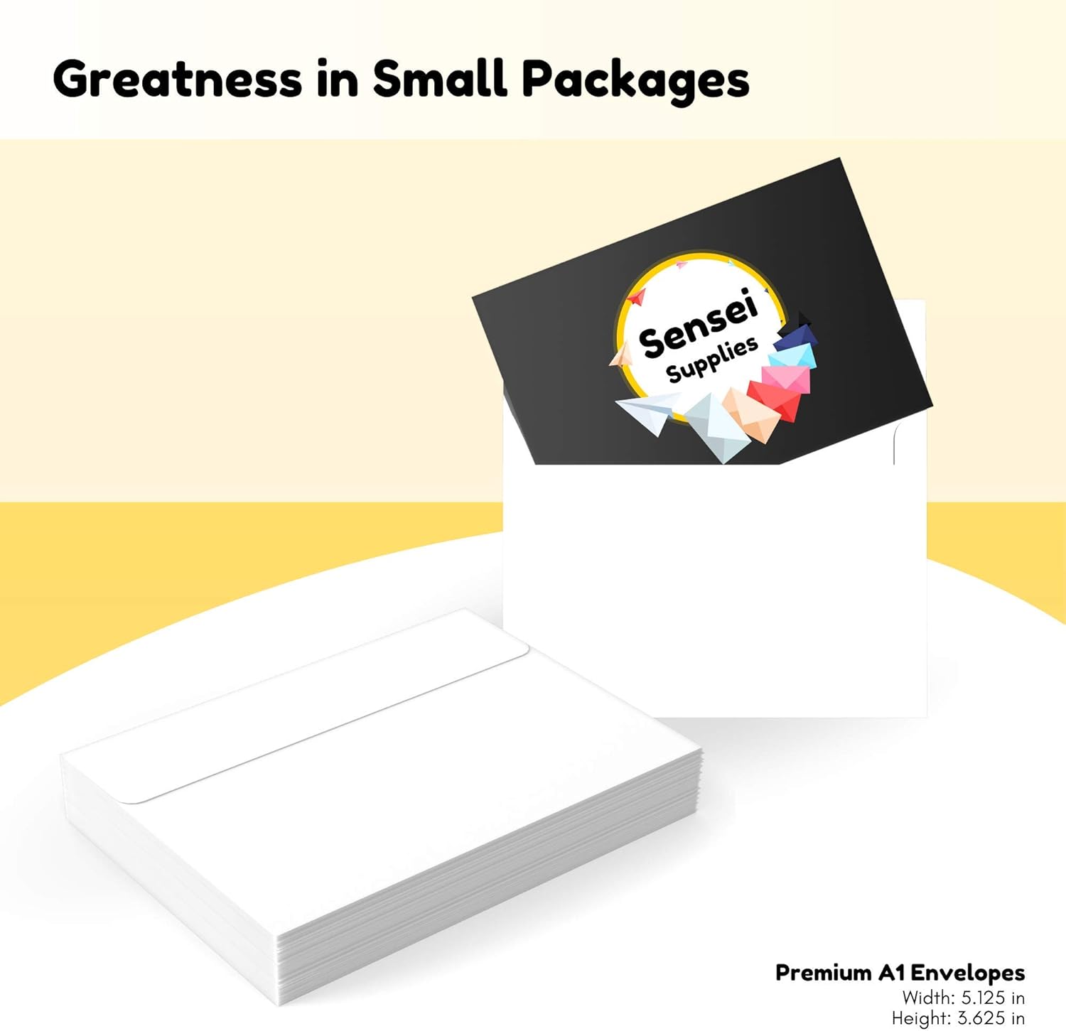 110 sobres pequeños RSVP blancos de 3.5 x 5 pulgadas – A1 – Para tarjetas de respuesta de bodas, baby showers, notas de agradecimiento, fotos y