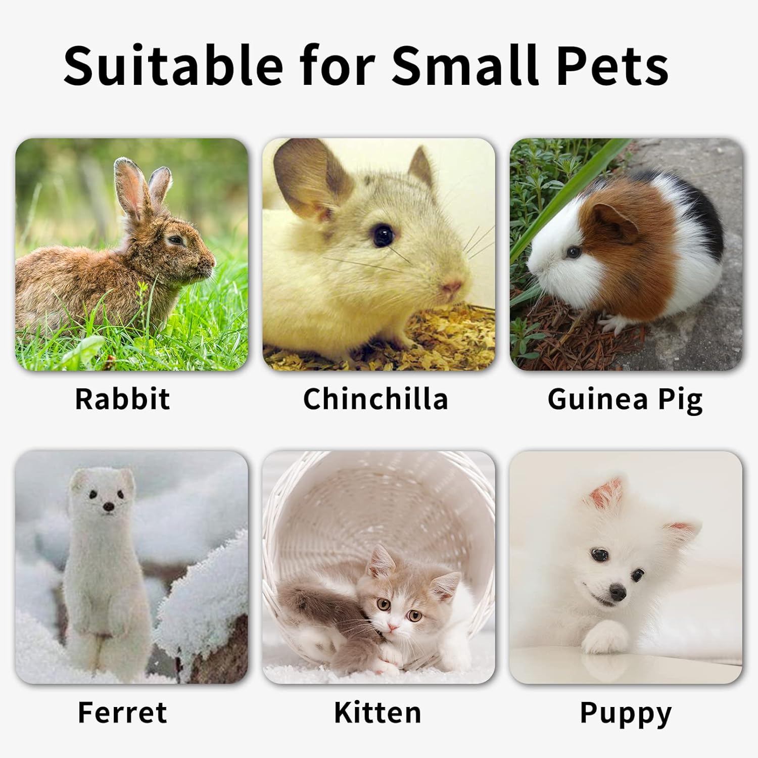 BNOSDM Alfombrilla para patas de conejo, 4 unidades, tapete de plástico para descansar con agujero para conejillo de indias, chinchilla, hurón,