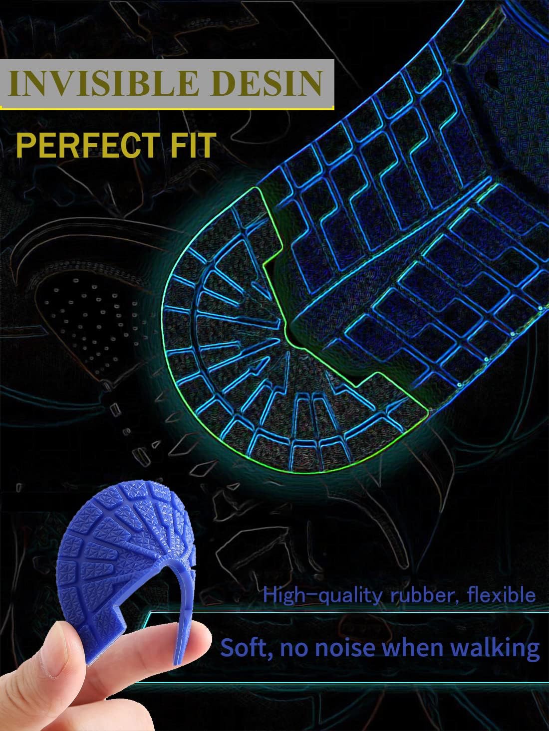 Protector de suela para tenis, placas de reparación de talón autoadhesivas fuertes antideslizantes para hombres y mujeres, versión mejorada de