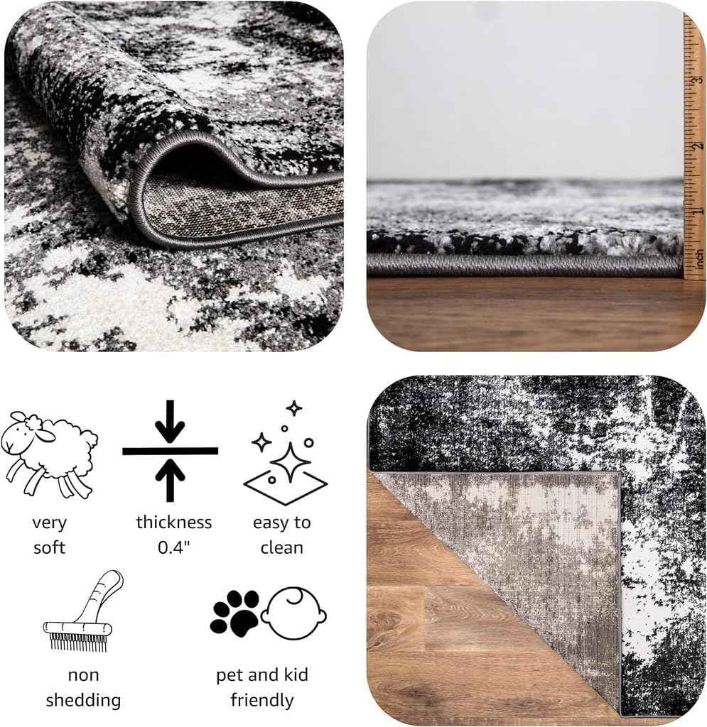 Keen Home Design Alfombras de área – 8×10 que no se desprende, alfombras abstractas para cocina, sala de estar, dormitorio, comedor, entrada –