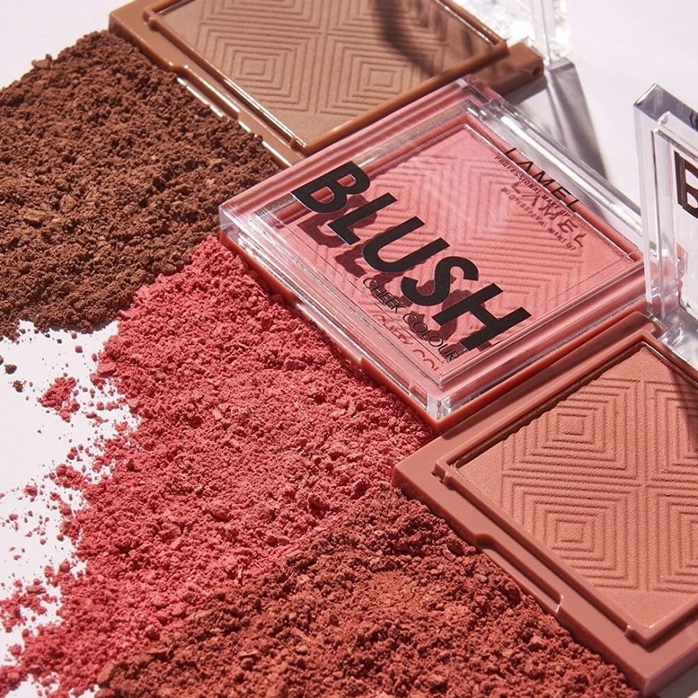 Lamel Blush Cheek Taupe Color Mini – Polvo natural, ligero, suave y mezclable – Mejora y define formas y características – Sombreado y contorno – 4