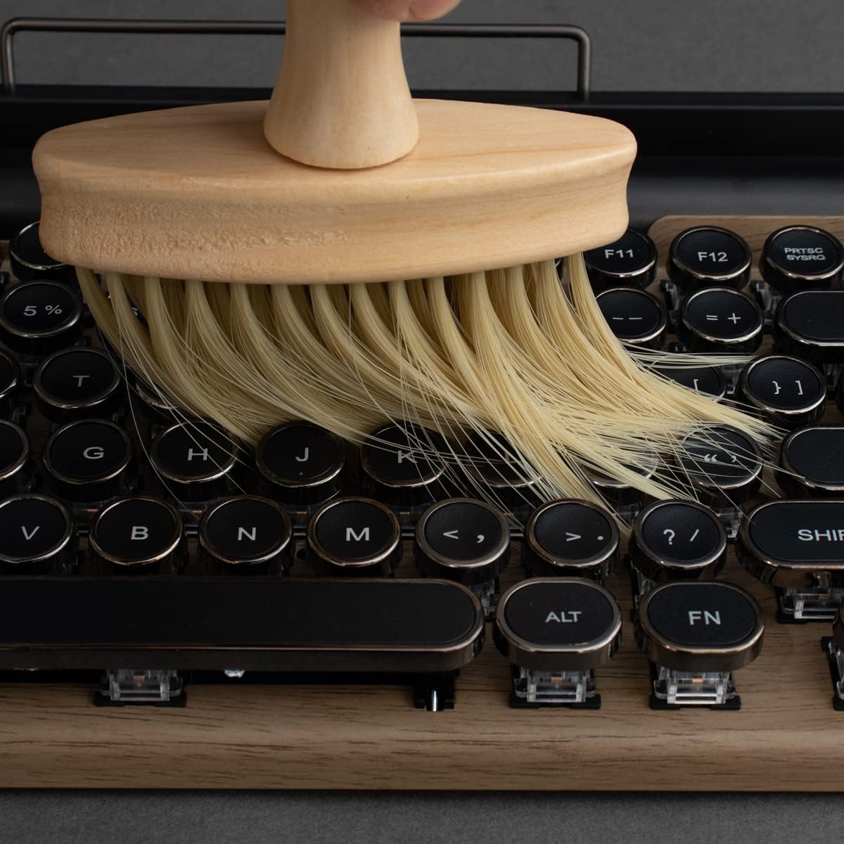 Cepillo de limpieza de teclado de madera antiestático PC portátil limpiador de teclado pista estrecho espacio herramienta de limpieza