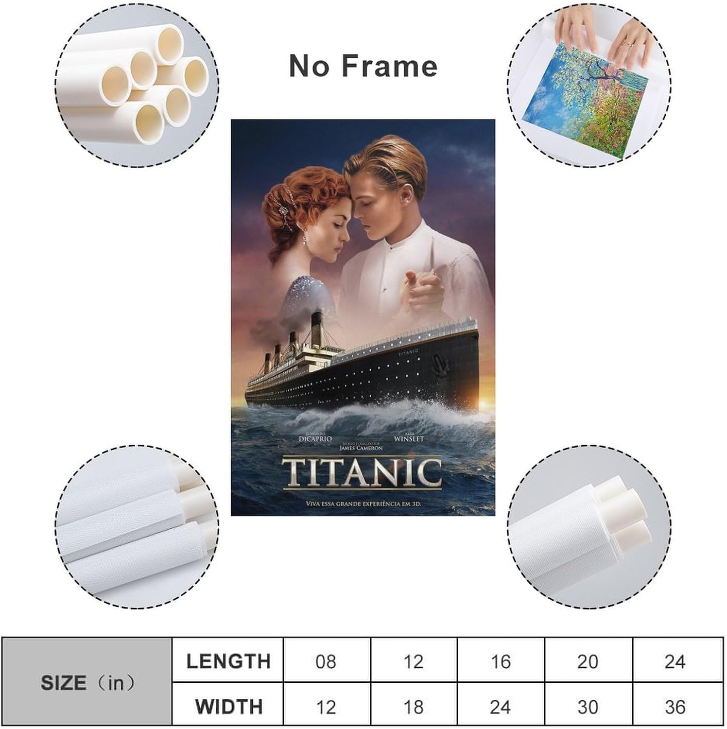 Póster de película Titanic (3) impresiones artísticas en lienzo para decoración de pared, decoración de habitación, decoración de dormitorio,