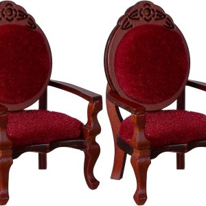 Silla de casa de muñecas en miniatura 112, muebles victorianos en miniatura, silla de casa de muñecas, silla de madera tallada para sofá individual, Silla de casa de muñecas en miniatura 112, muebles victorianos en miniatura, silla de casa de muñecas, silla de madera tallada para sofá individual,