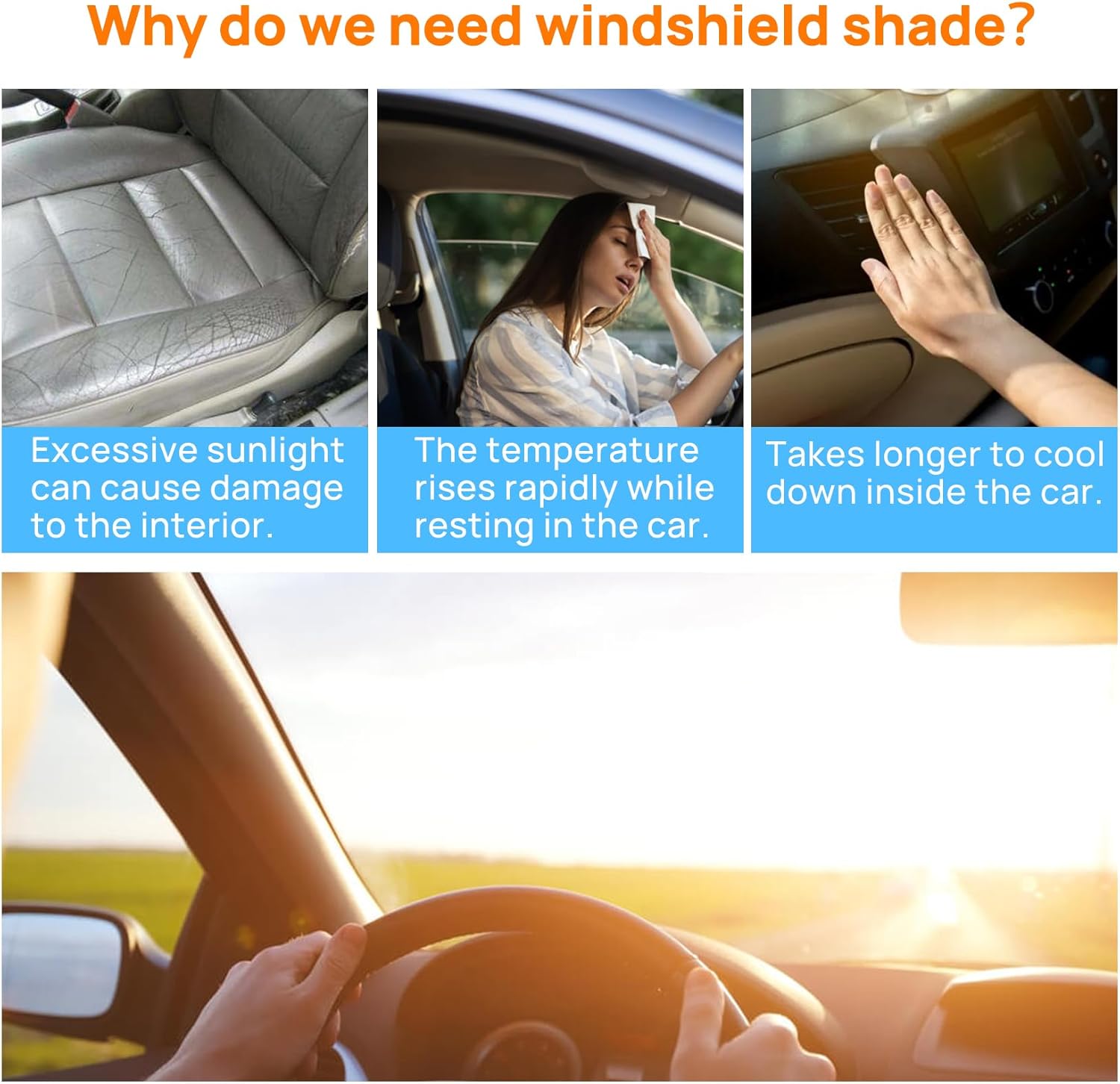 PSLER Parasol personalizado para parabrisas de automóvil, protector plegable para parabrisas de automóvil, ajuste personalizado para RAV4 2013-2018,