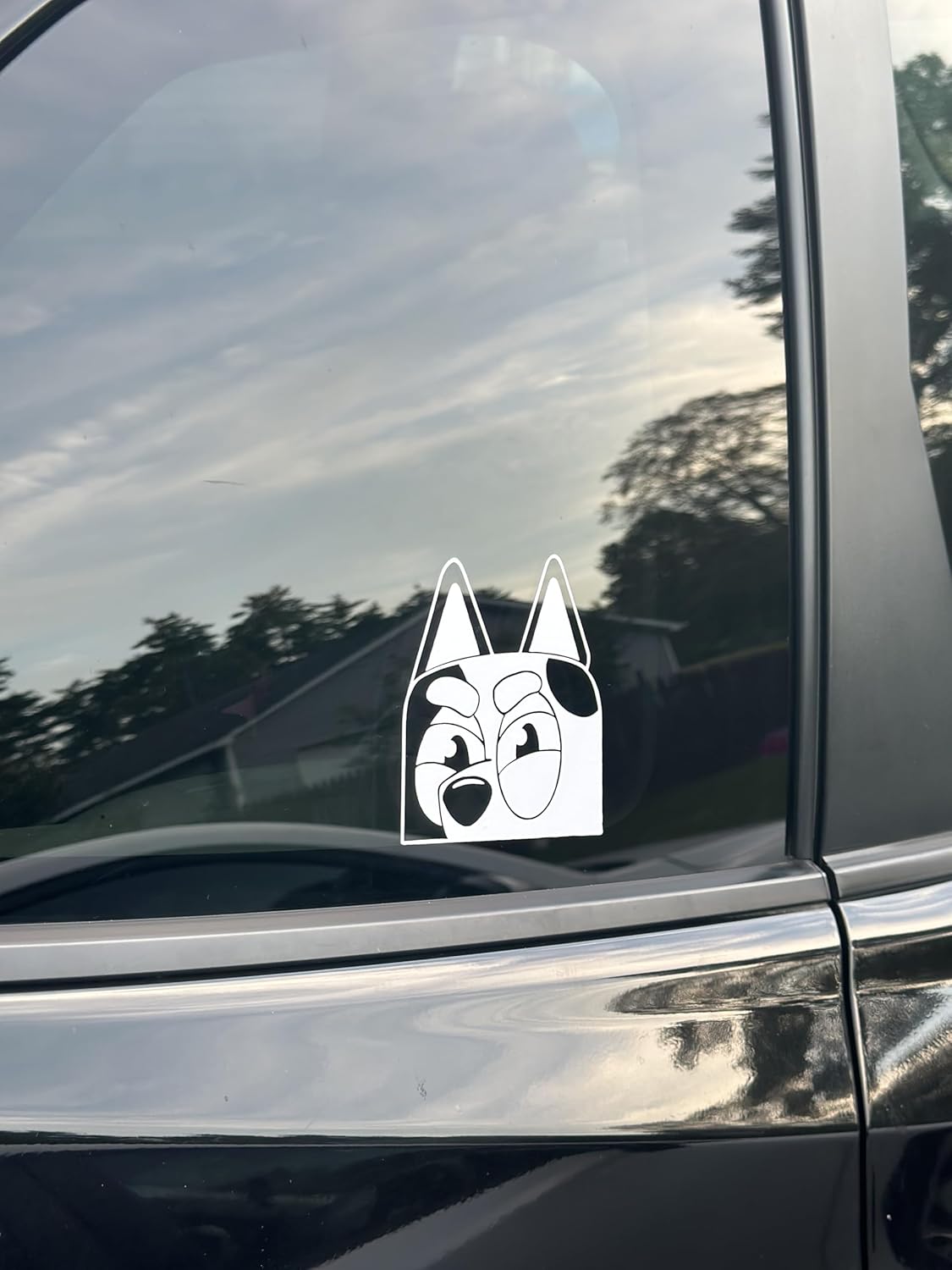 Calcomanía para ventana, color blanco, adhesivo de vinilo para automóvil, impermeable, calcomanía para portátil impermeable