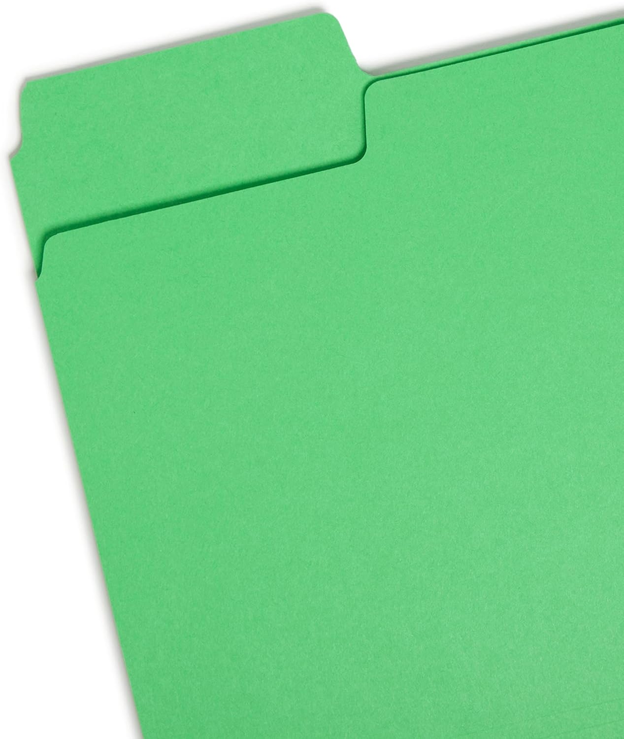 Smead SuperTab – Carpeta de archivos, pestaña de corte 13 de gran tamaño, tamaño carta, verde, 100 por caja (11985)