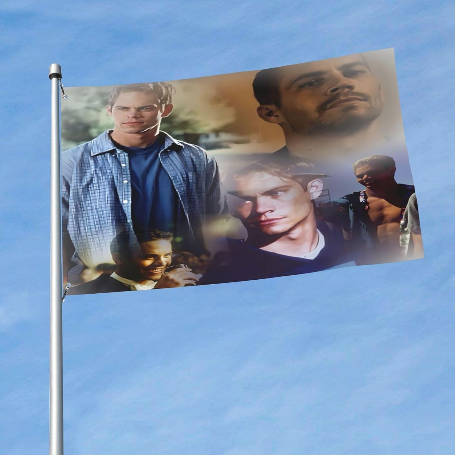 Paul Movie Walker – Banderas impresas de 3 x 5 pies, colores vibrantes, decoración para interiores y exteriores, bandera de casa, fiesta de jardín