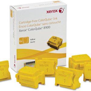 Xerox – Varillas de tinta sólidas amarillas originales para ColorQube 8900 (6 por caja), 108R01016 Xerox – Varillas de tinta sólidas amarillas originales para ColorQube 8900 (6 por caja), 108R01016