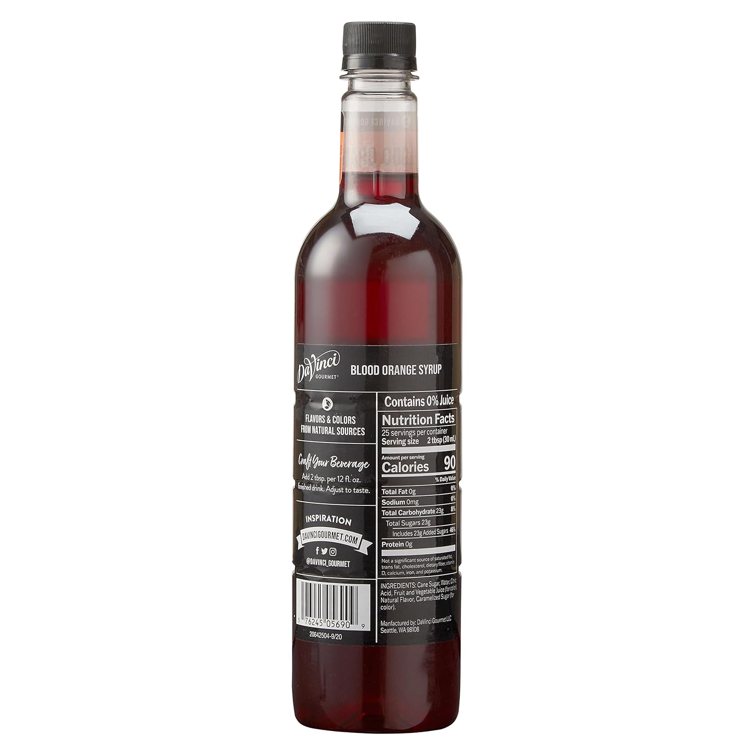 DaVinci Gourmet Classic – Jarabe de naranja sanguina, 25.4onzas líquidas (paquete de 1)