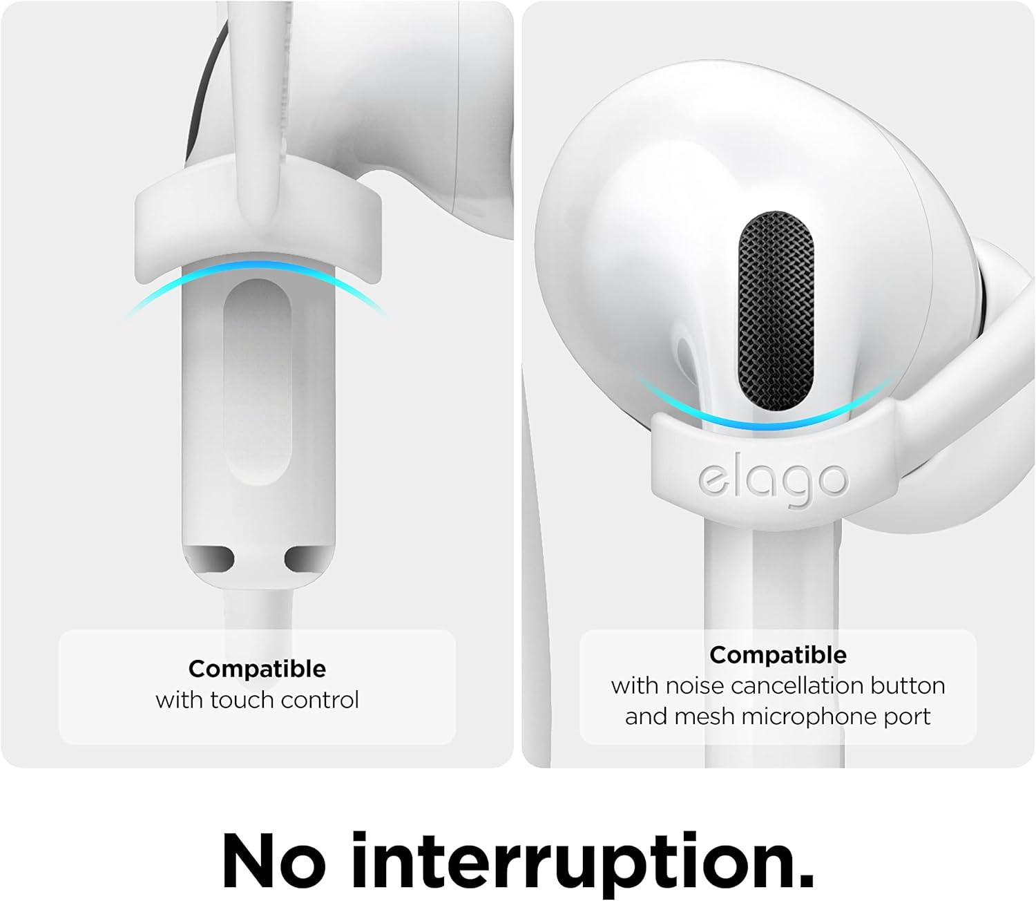 elago Ganchos para las orejas diseñados para AirPods Pro de 2 generación, AirPods Pro, diseñados para AirPods 3, 2 y 1, accesorios para auriculares,
