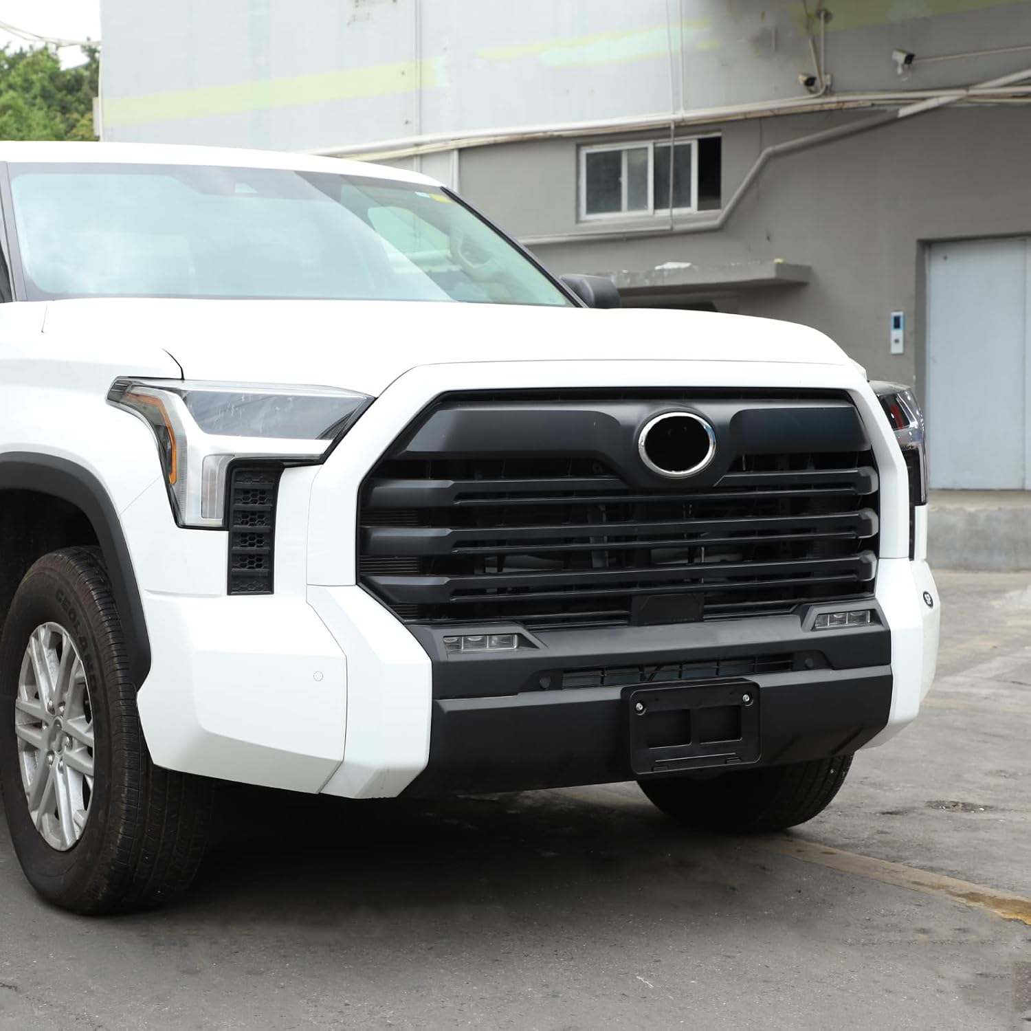 Soporte para placa de parachoques delantero compatible con Toyota Tundra 2022 2023, marco de etiqueta ABS, adaptador de montaje para parachoques