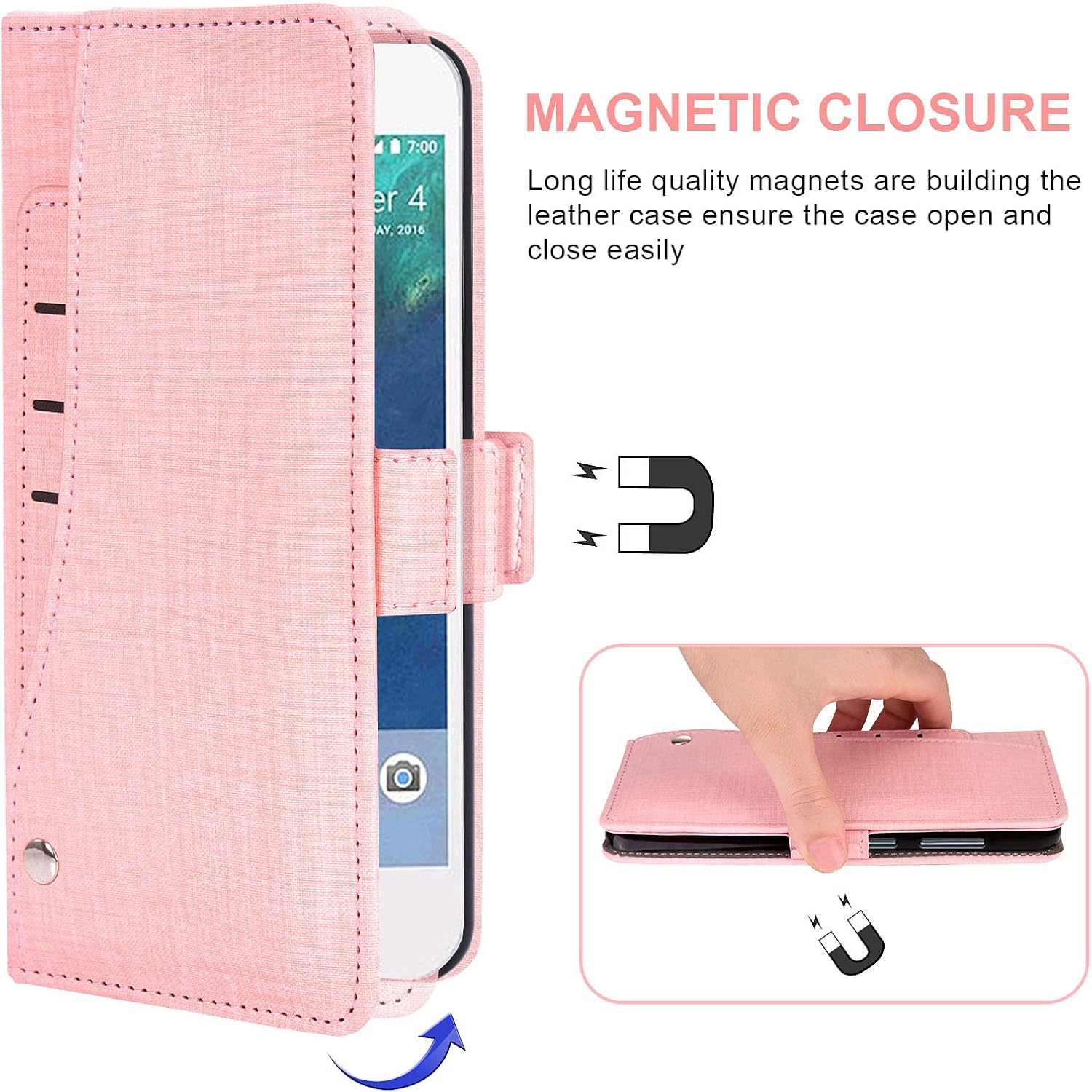 Asuwish Compatible con Google Pixel XL Wallet Case Protector de pantalla de vidrio templado y cubierta de cuero con tapa para tarjetero, accesorios