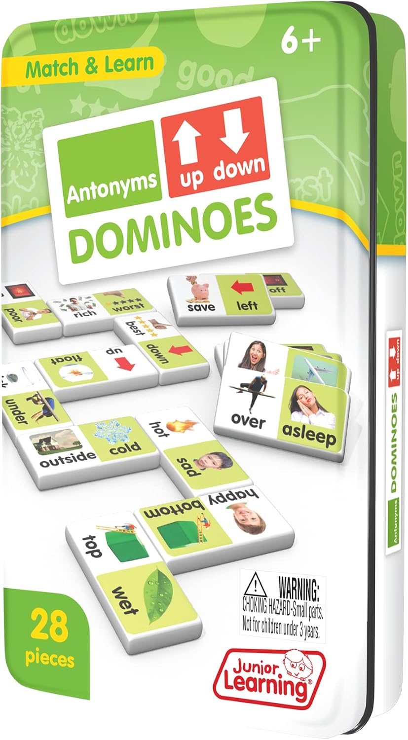 Junior Learning Antónimos Match & Learn Dominó, Multicolor