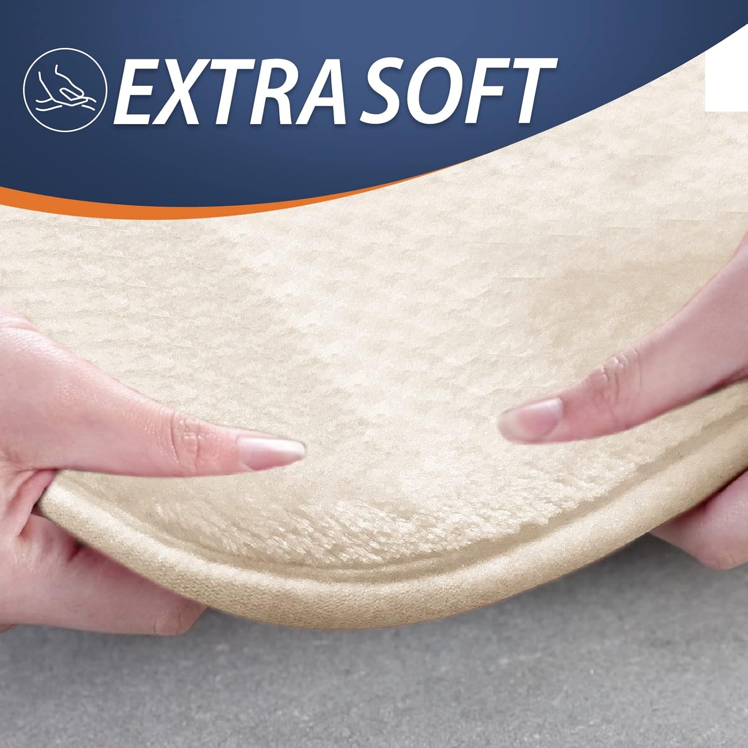 Walensee – Tapete de baño de espuma viscoelástica extra grueso, antideslizante, absorbente y súper acogedor, tapete de baño de terciopelo suave de
