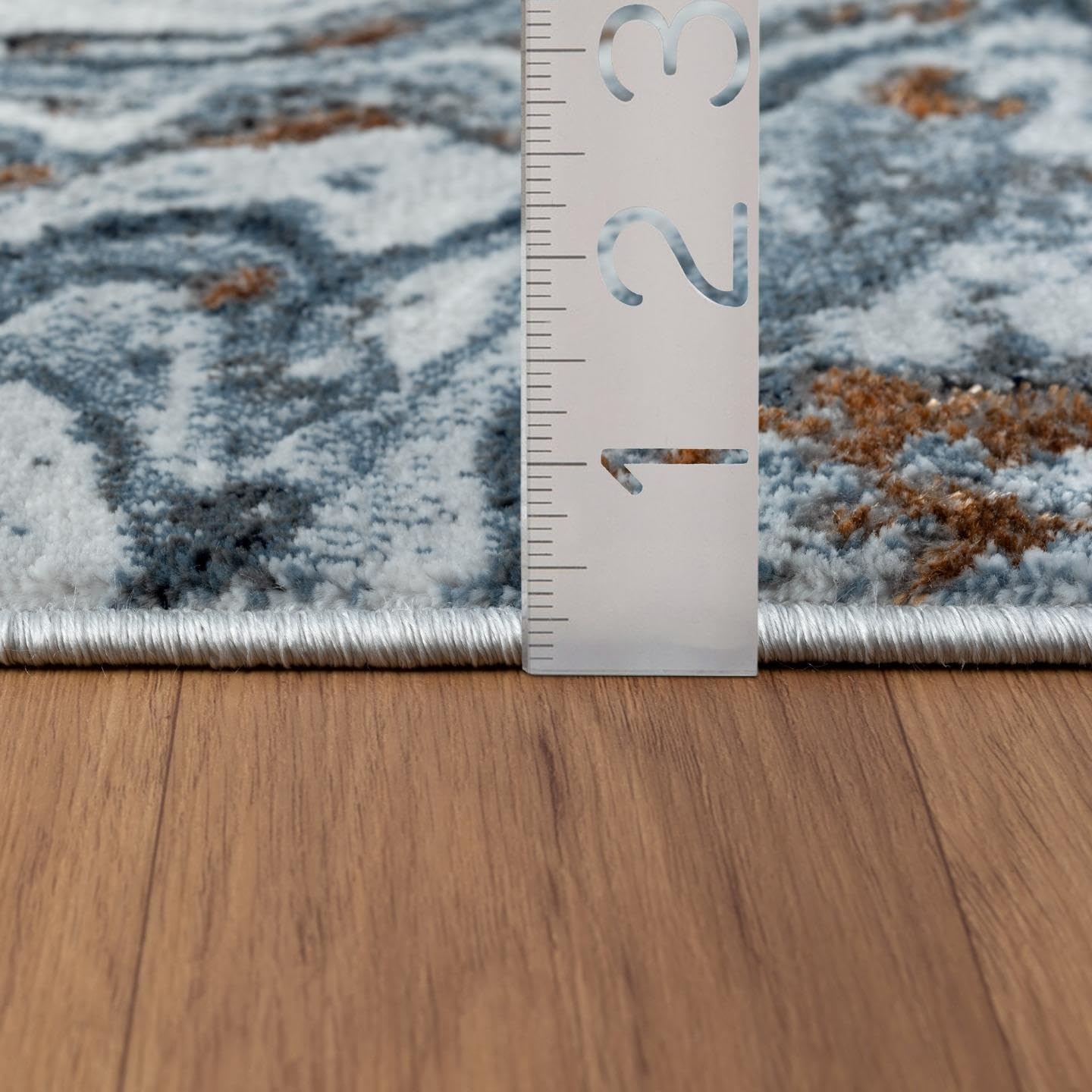 LUXE WEAVERS Francesca Collection 2190 – Alfombra abstracta de mármol azul 8×10