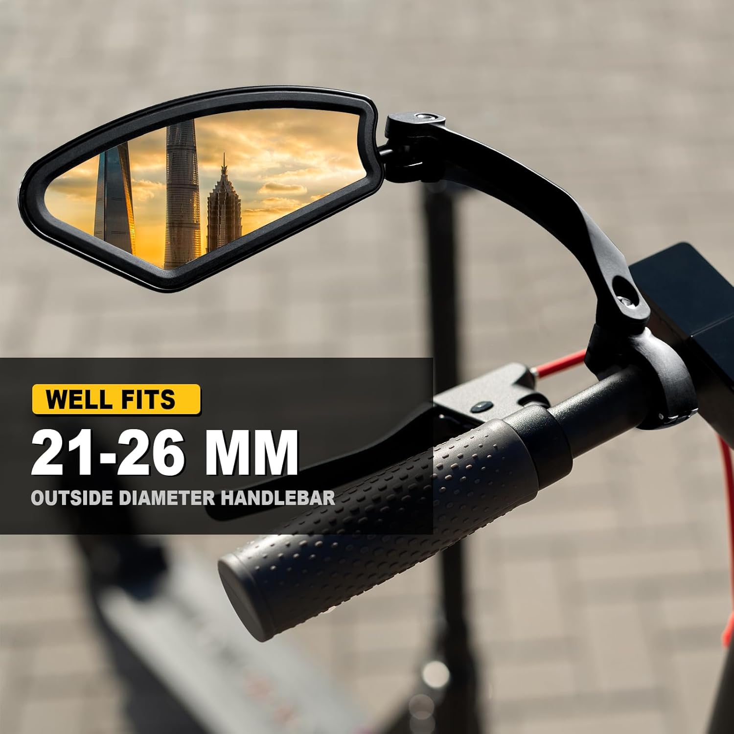 Nuevo soporte para manillar de bicicleta, espejo retrovisor giratorio ajustable con lente de vidrio transparente HD, espejos de bicicleta para