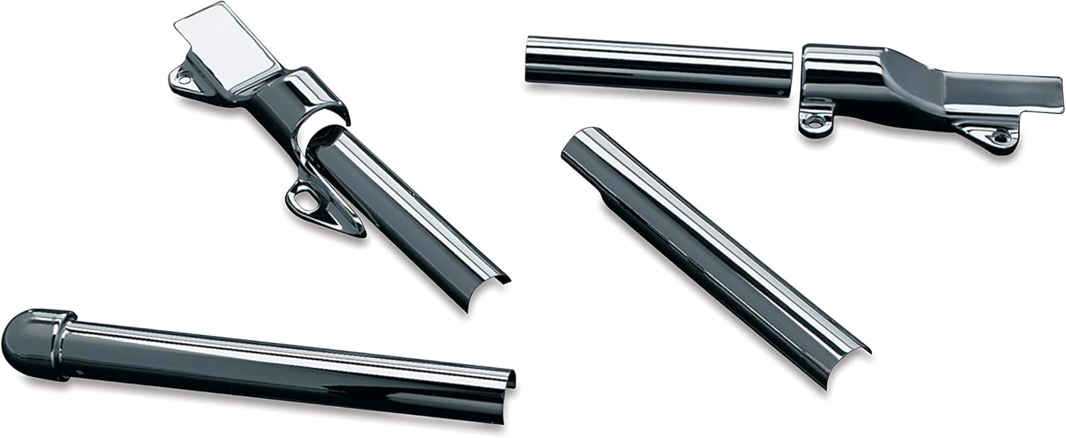 Kuryakyn 8108 Accesorio de acento de motocicleta cubiertas de tubo basculante para motocicletas Harley-Davidson Softail 2000-07, cromadas