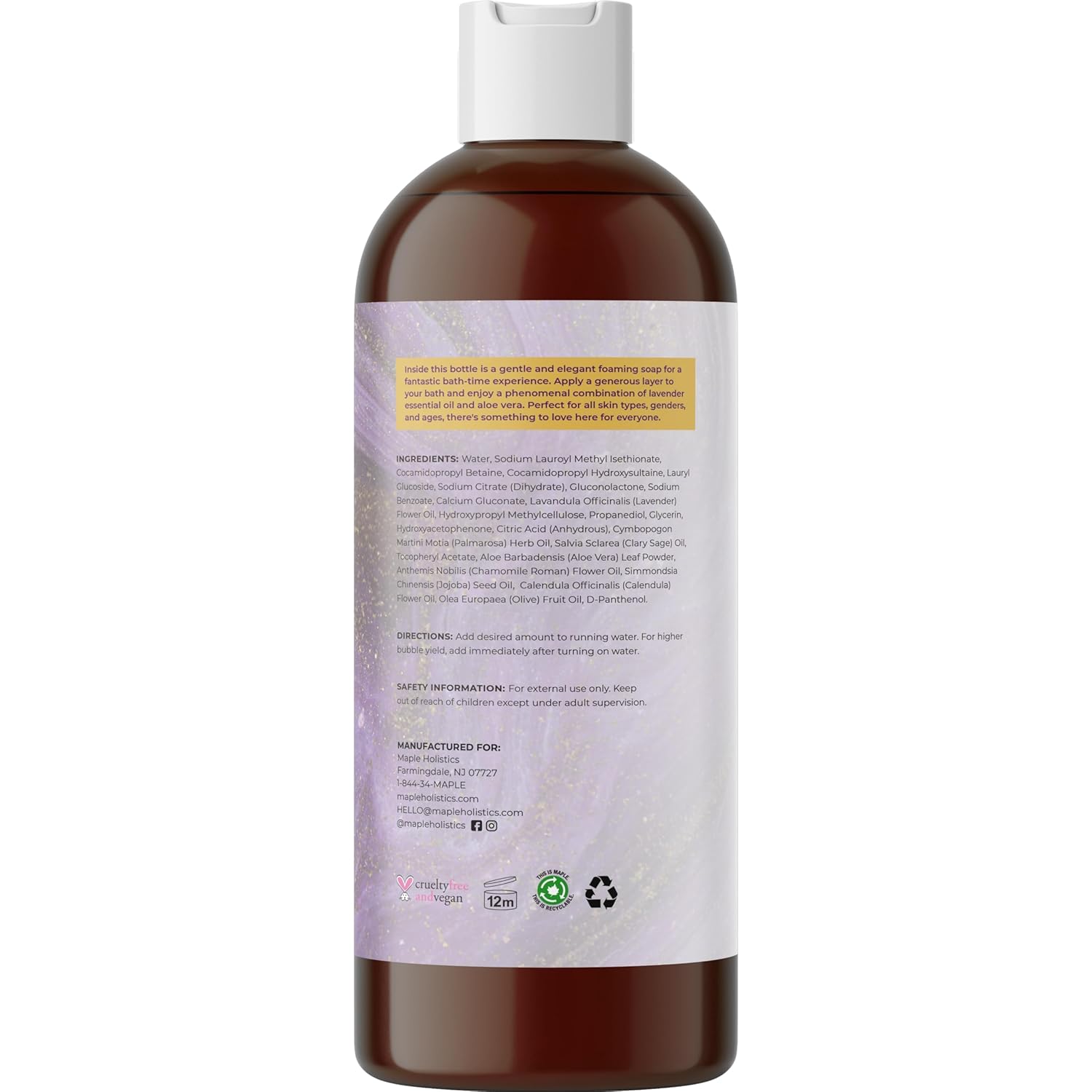 Jabón de baño de burbujas de lavanda de alta calidad, jabón de baño de burbujas de aromaterapia y aceite de baño de lavanda de lujo para piel seca,