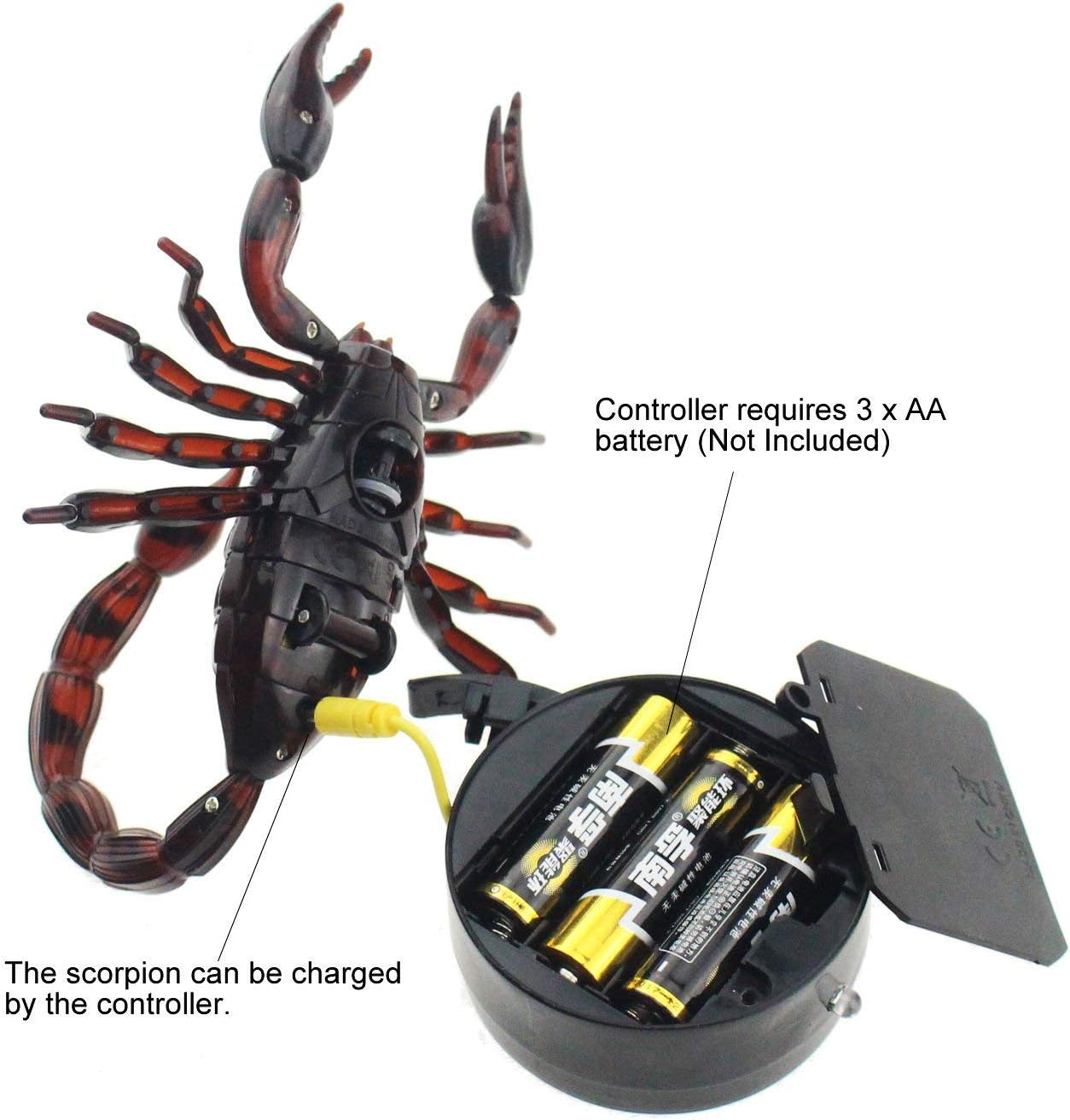 Tipmant Simulación RC Escorpión Control Remoto Vehículo Animal Vehículo Eléctrico Juguete de Miedo Halloween Niños Regalo de