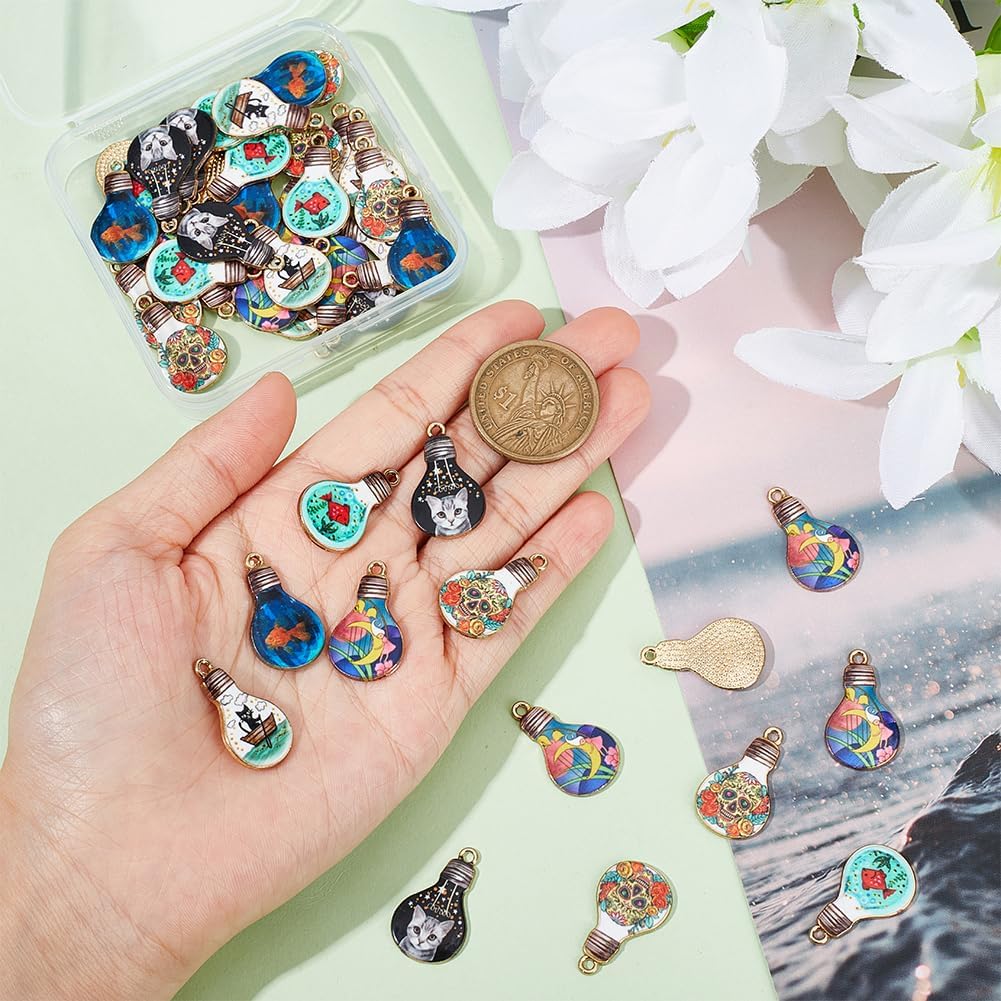 arricraft Colgantes de caja de oración, Esmalte, No es una piedra preciosa