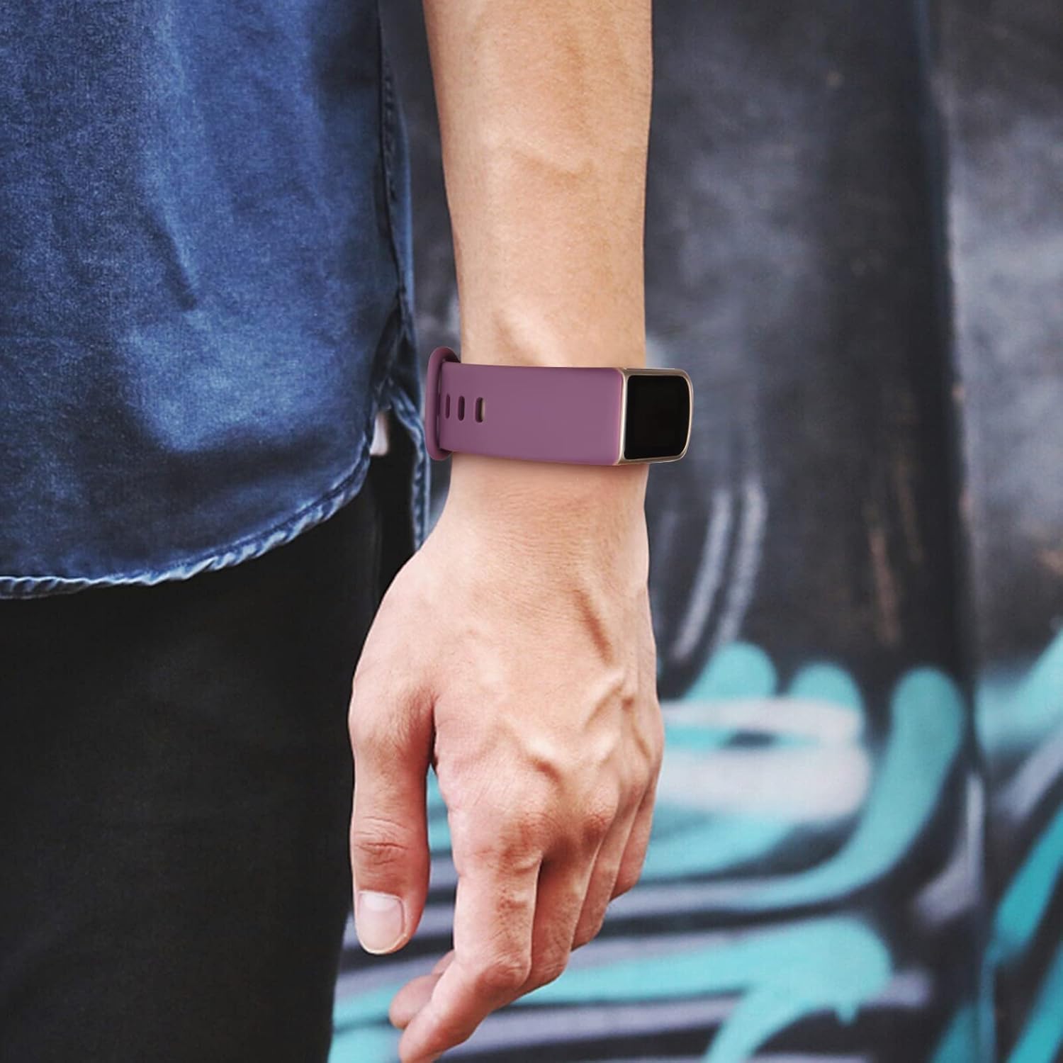Correa compatible con Fitbit Charge 5 bandas para mujeres y hombres, correa de repuesto deportiva ajustable impermeable de silicona suave para