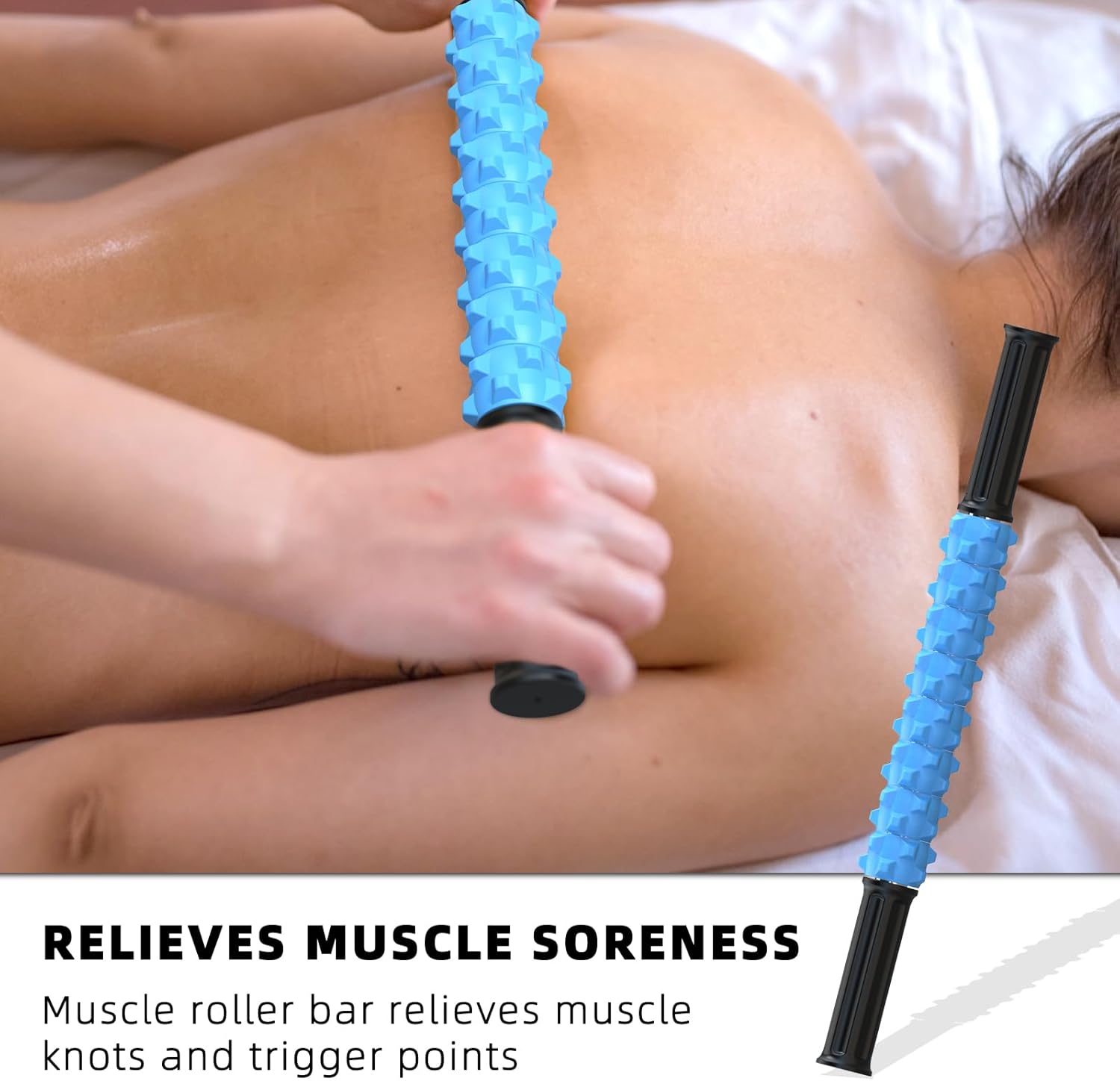 ARGOMAX Barra de masaje, barra de masaje manual, barra de balanceo muscular para aliviar el dolor muscular y reducir el espasmo y la tensión