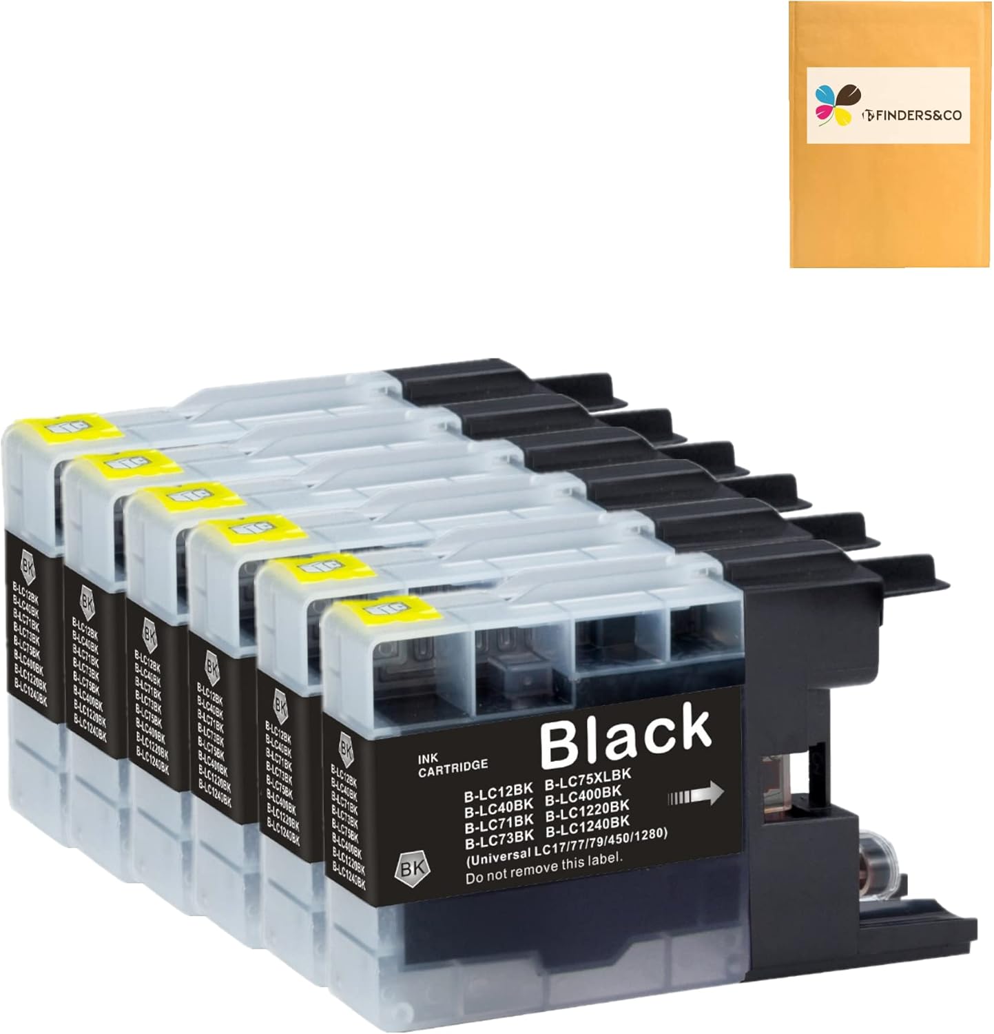 F FINDERS&CO LC75BK LC75 – Cartuchos de tinta negra de repuesto para Brother LC-75 LC71 LC79 XL para impresora Brother MFC-J430W J625DW J435W J835DW