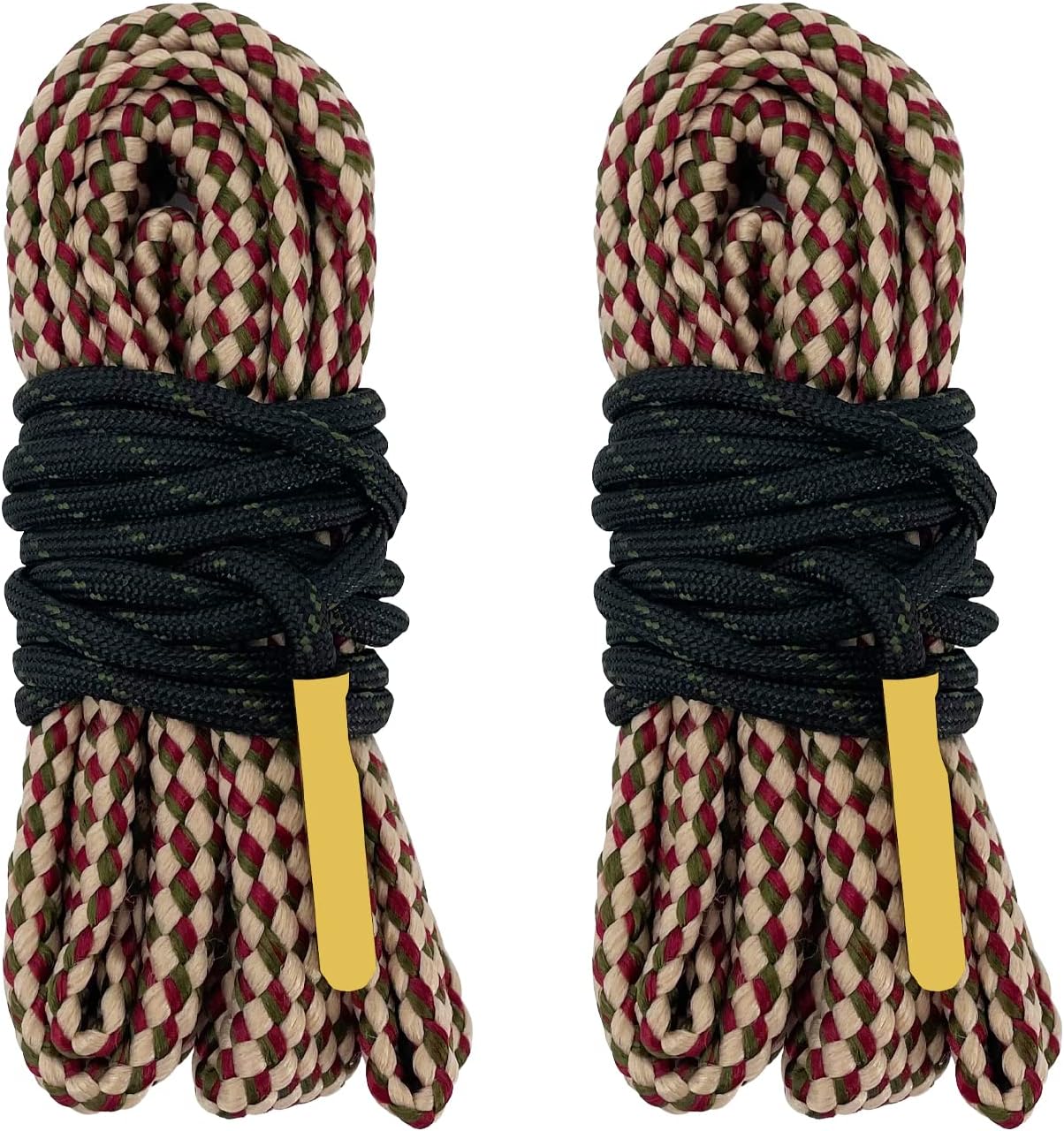 2 Pack Gun Snake Rifle Bore Cleaning Rope Gun Barrel Snake for Pistol Handgun Shotgun .22 .223 & 5.56mm .380 9mm 12GA .308 .357 .44 .45 Caliber