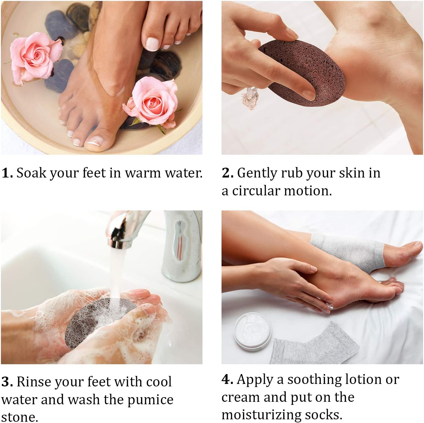 Piedra pómez  Natural Earth Lava Brown  Removedor de maíz para pies talones y palma  Herramienta de exfoliación de pedicura  Limpiador de piel