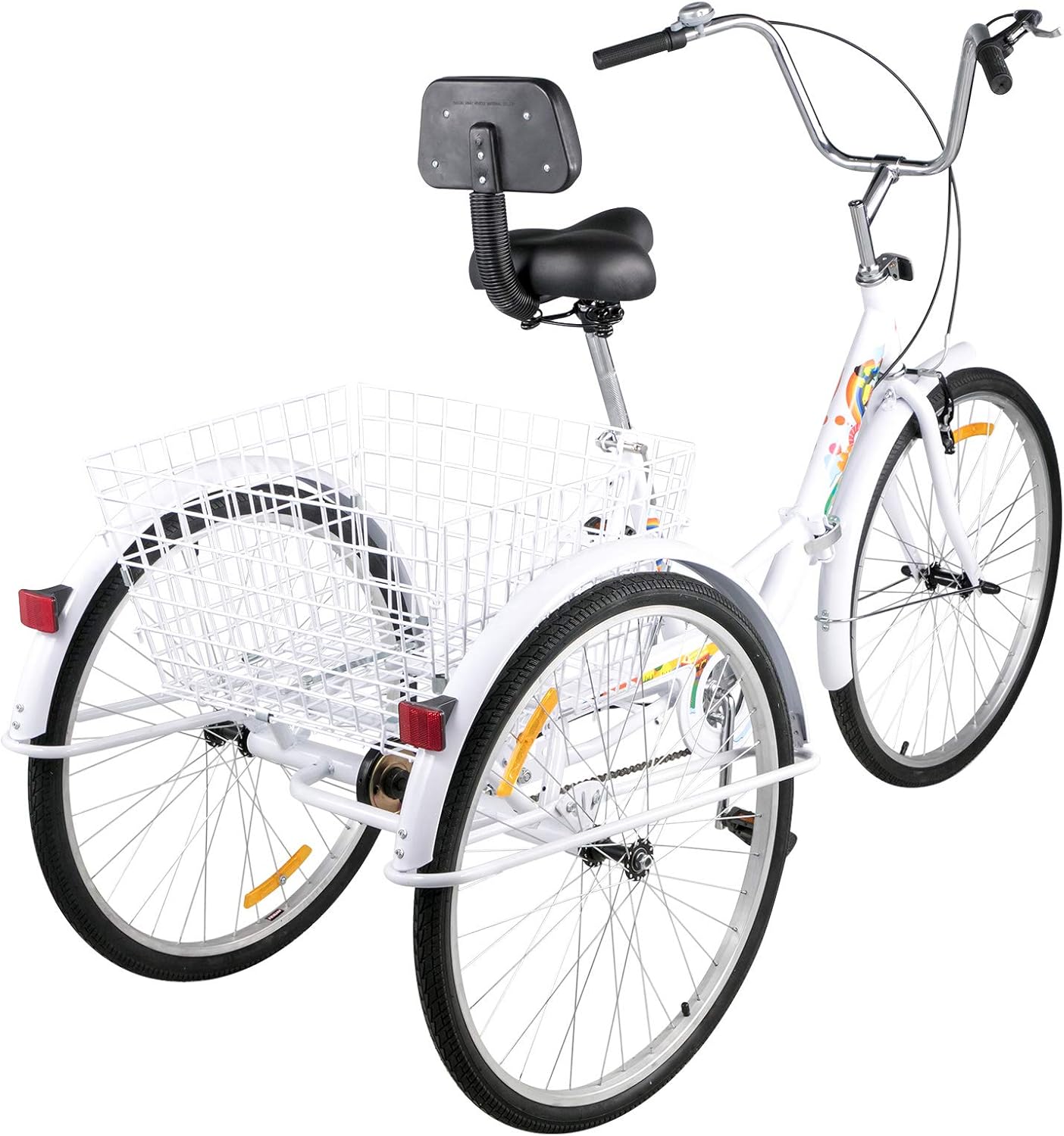 Triciclo para adultos de 24 pulgadas, 7 velocidades, 3 ruedas para adultos, bicicleta de tres ruedas para adultos, triciclo plegable para adultos,
