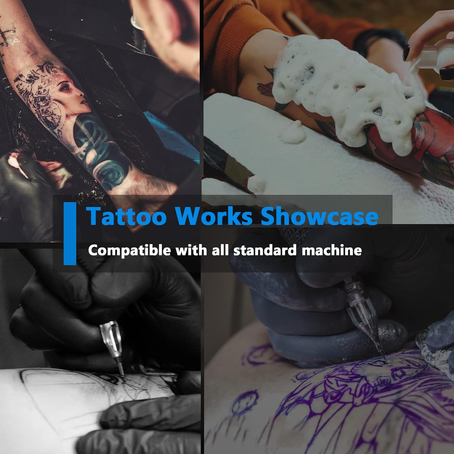 Agujas de cartucho de tatuaje, 40 agujas de tatuaje mixtas #12, tamaño 3RL 5RL 7RL 9RL para principiantes o artistas