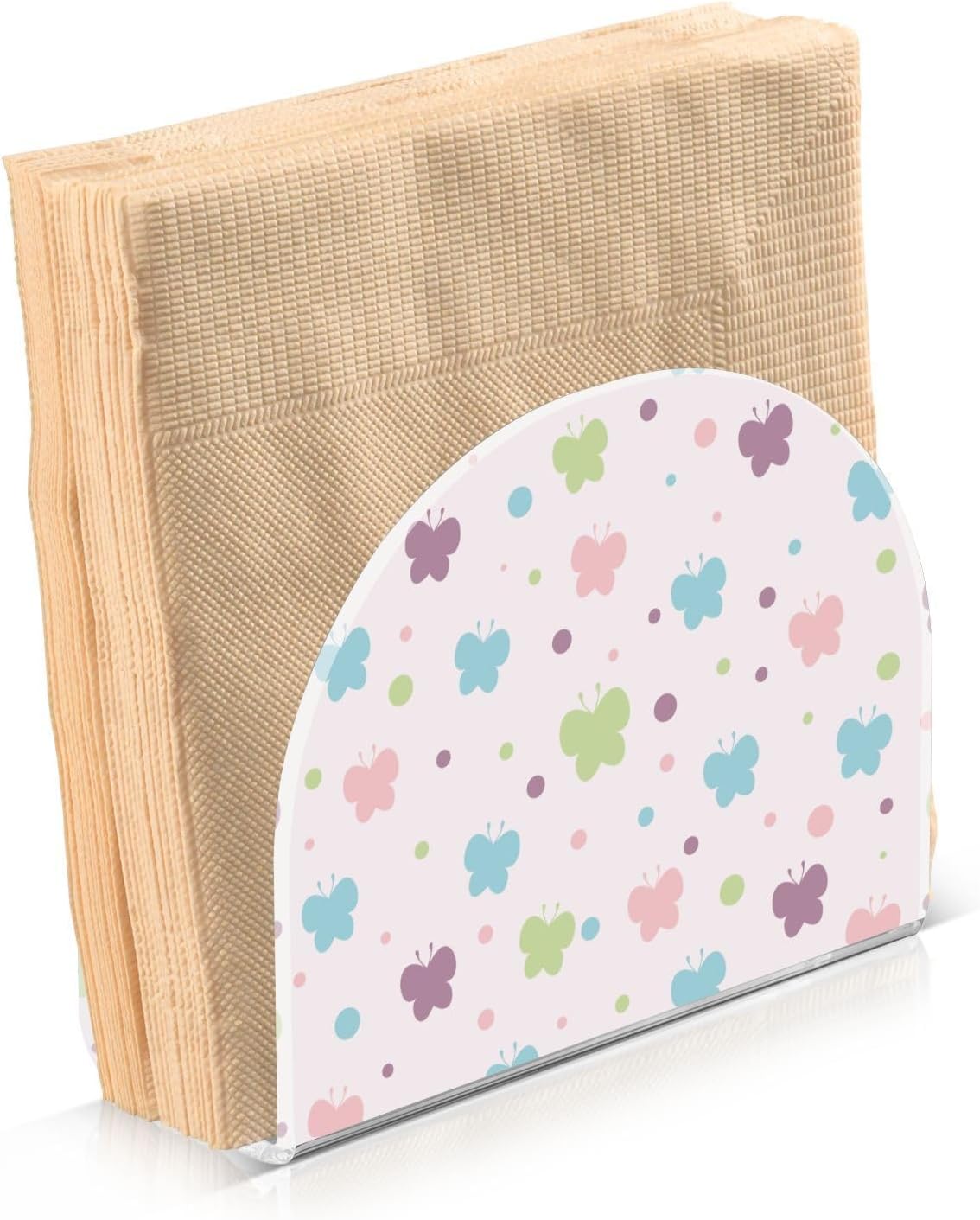 Napkin Holder Cute Bowknot Butterfly Napkin Holders for Tables, Clear Acrylic Napkin Holders Cocktail Napkin Holder for Kitchen Restaurant Bar Home