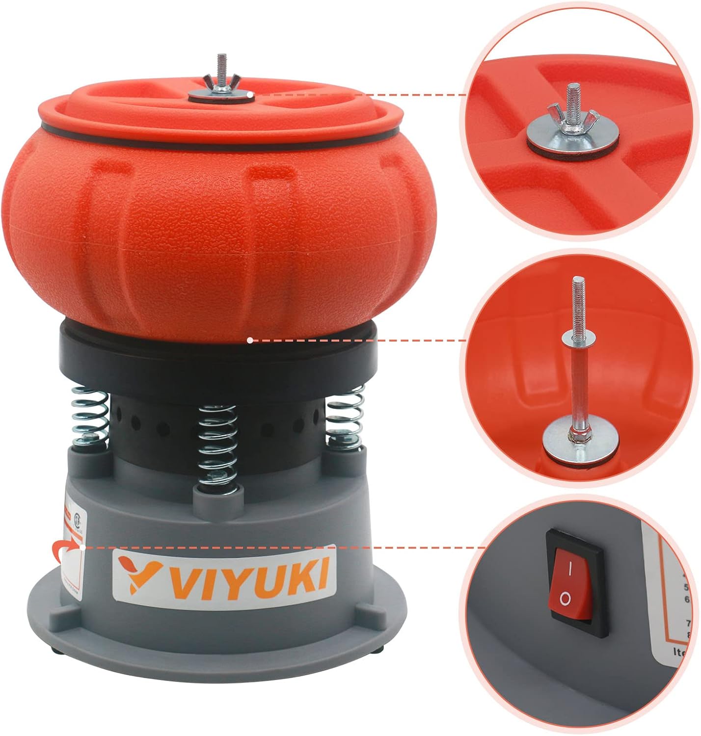 Máquina pulidora de vaso vibratorio eléctrico de 5 libras – Pulido de piezas metálicas pequeñas