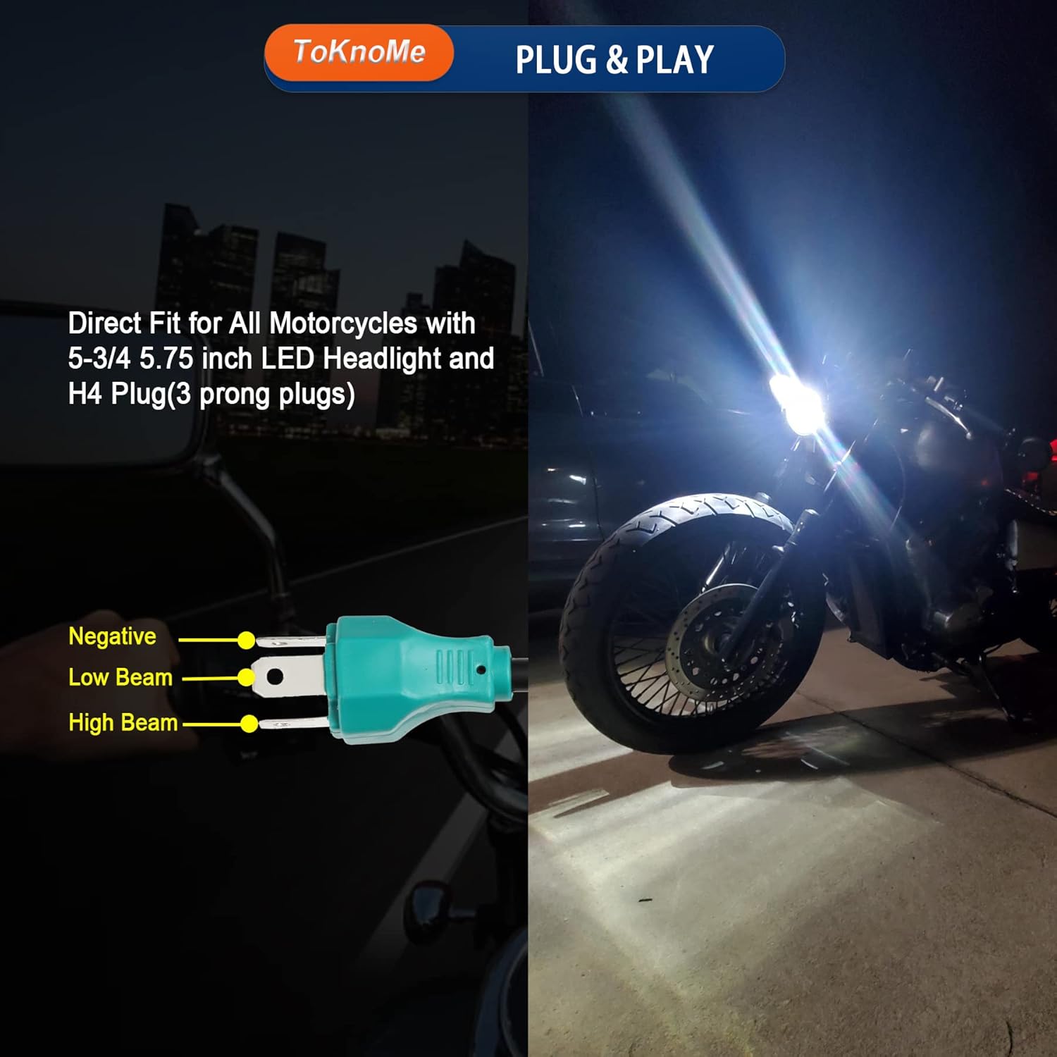 5-34 5.75 pulgadas faro LED compatible con Harley Davidson Dyna Sportster Iron 883 1200 Low Rider XLH883 Super Glide Softail Custom XLH1200