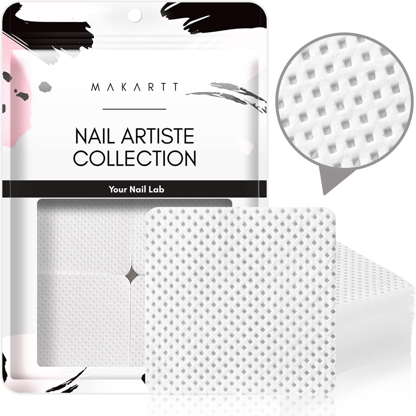 Makartt Lint Free Nail Wipes, 500Pcs Gel Nail Polish Remover Wipes, Super Absorbent Soft Nail Polish Remover Pads, Cleaning Wipes for Nails Glue,