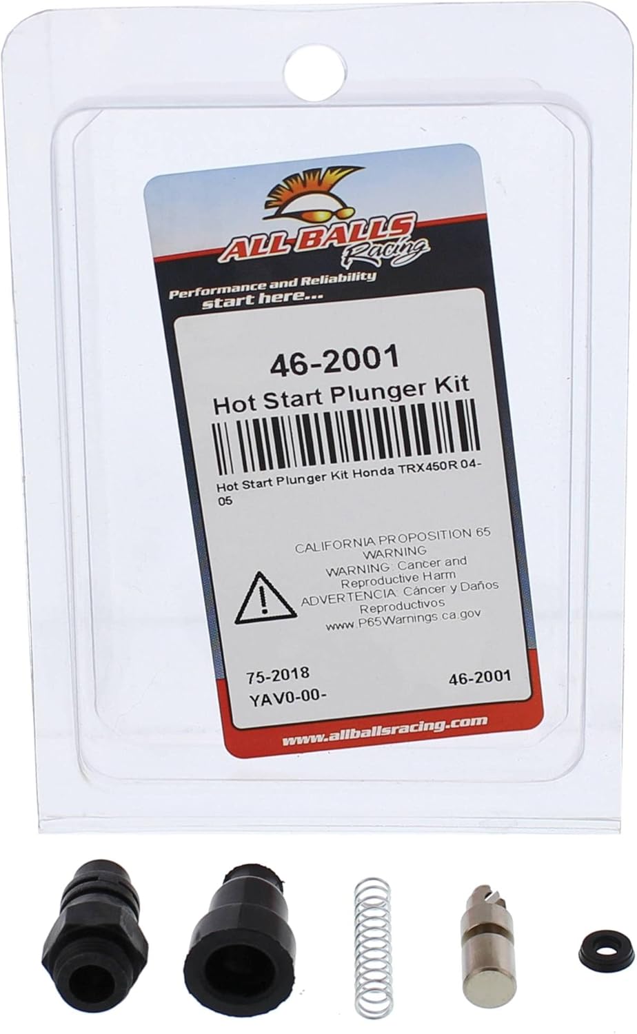 All Balls Kit de émbolo de arranque en caliente Racing 46-2001 compatible conreemplazo para Honda TRX450R 2004-2005