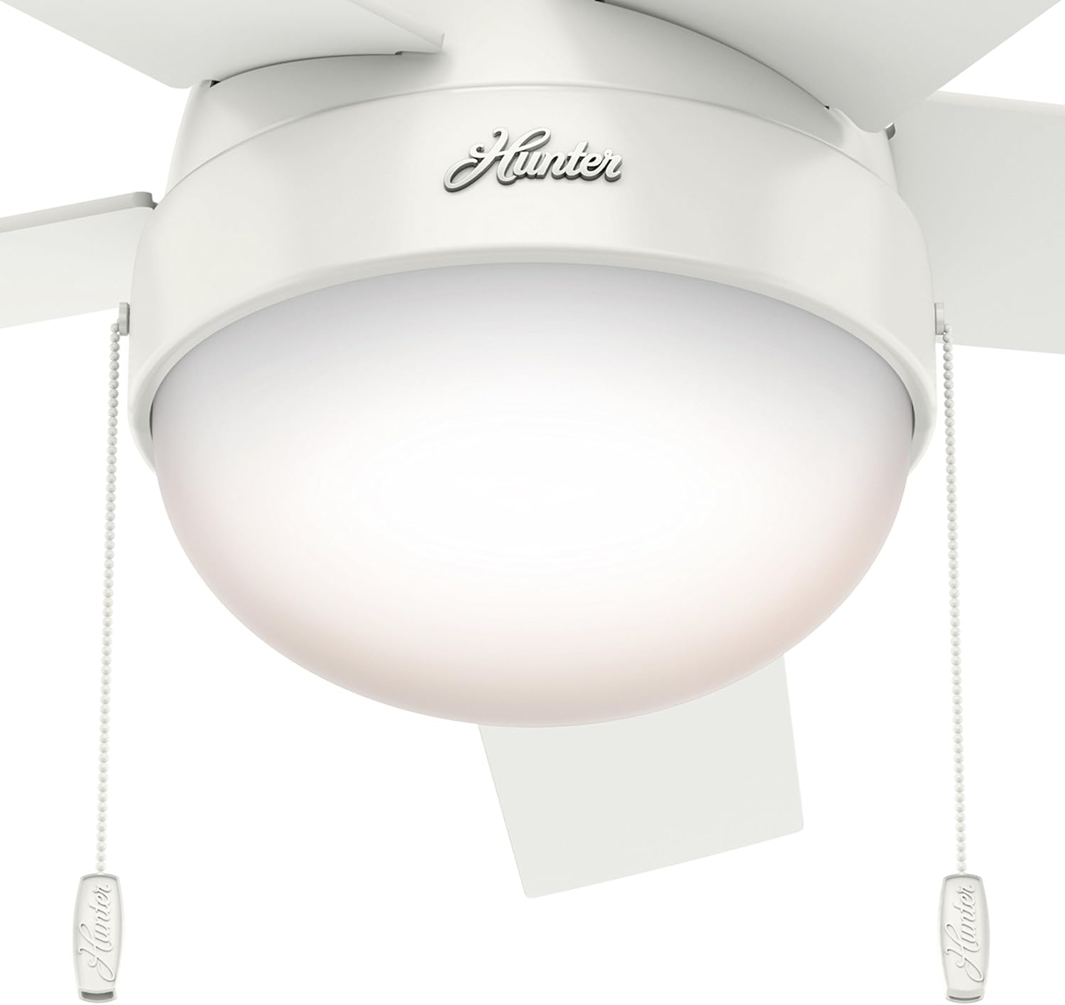 Hunter Ventilador de techo contemporáneo de 46 pulgadas con luz en bronce Premier (renovado) (blanco frío)