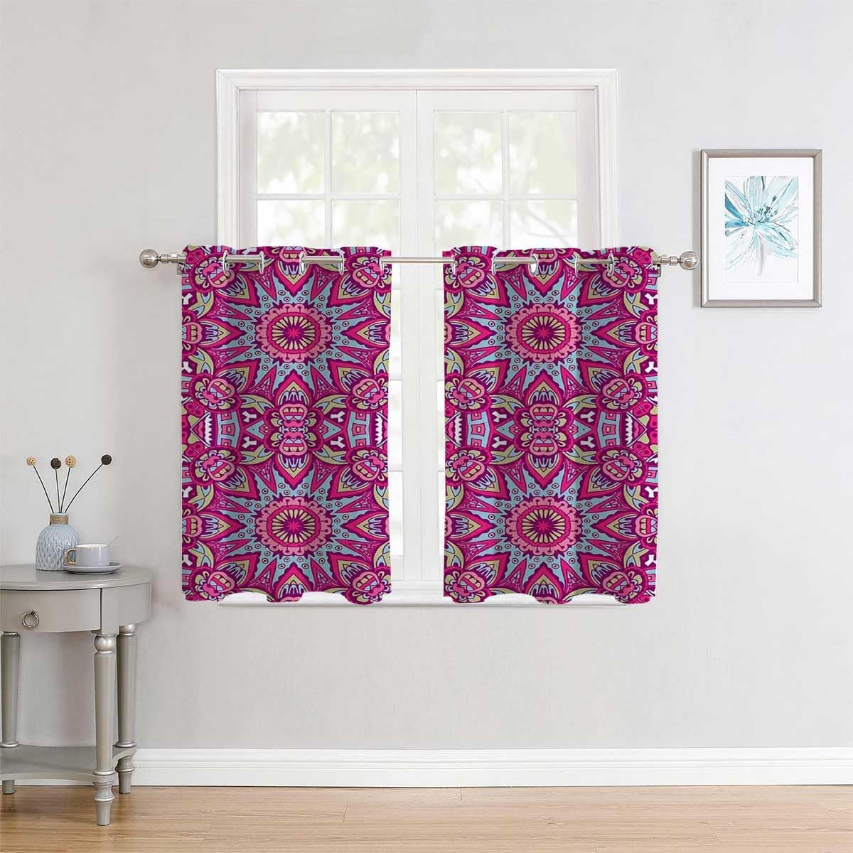 Cortinas De Cocina Modernas Chinese Classical Texture Doorway Curtain Rod Window Noise Blocker 63Inch Width by 80Inch Length,2 Panels