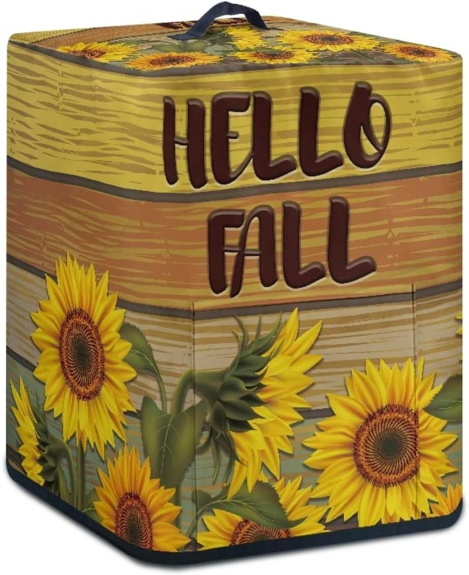 Funda para freidora de aire de girasol de otoño para el hogar, accesorios de decoración de cocina, fundas para electrodomésticos pequeños con