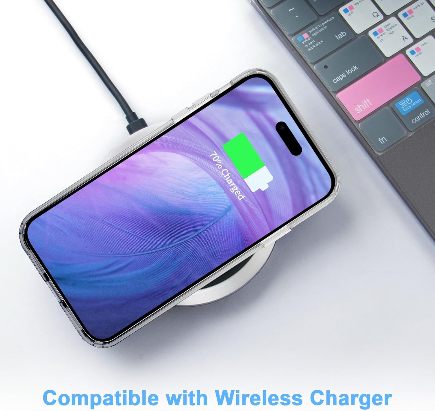 JJGoo Compatible con iPhone 15 Pro Funda transparente, suave y transparente Fiexible TPU funda para teléfono, a prueba de golpes, funda delgada para