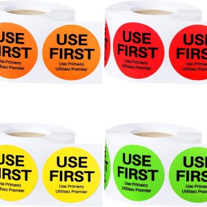 2000 unidades, etiquetas de control de inventario de 1.5 pulgadas para servicio de alimentos, etiquetas adhesivas permanentes para alimentos, 2000 unidades, etiquetas de control de inventario de 1.5 pulgadas para servicio de alimentos, etiquetas adhesivas permanentes para alimentos,