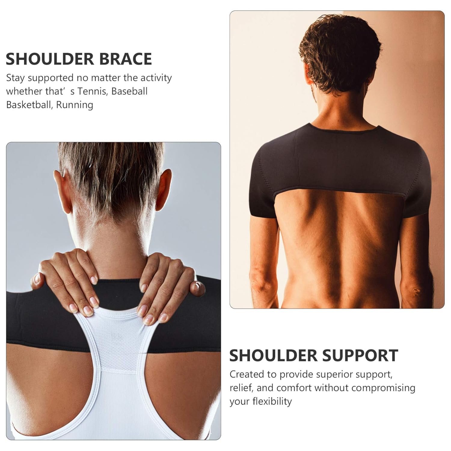 Healifty Soporte de hombro anti-artritis almohadilla de hombro para entrenamiento deportivo de gimnasio (M)