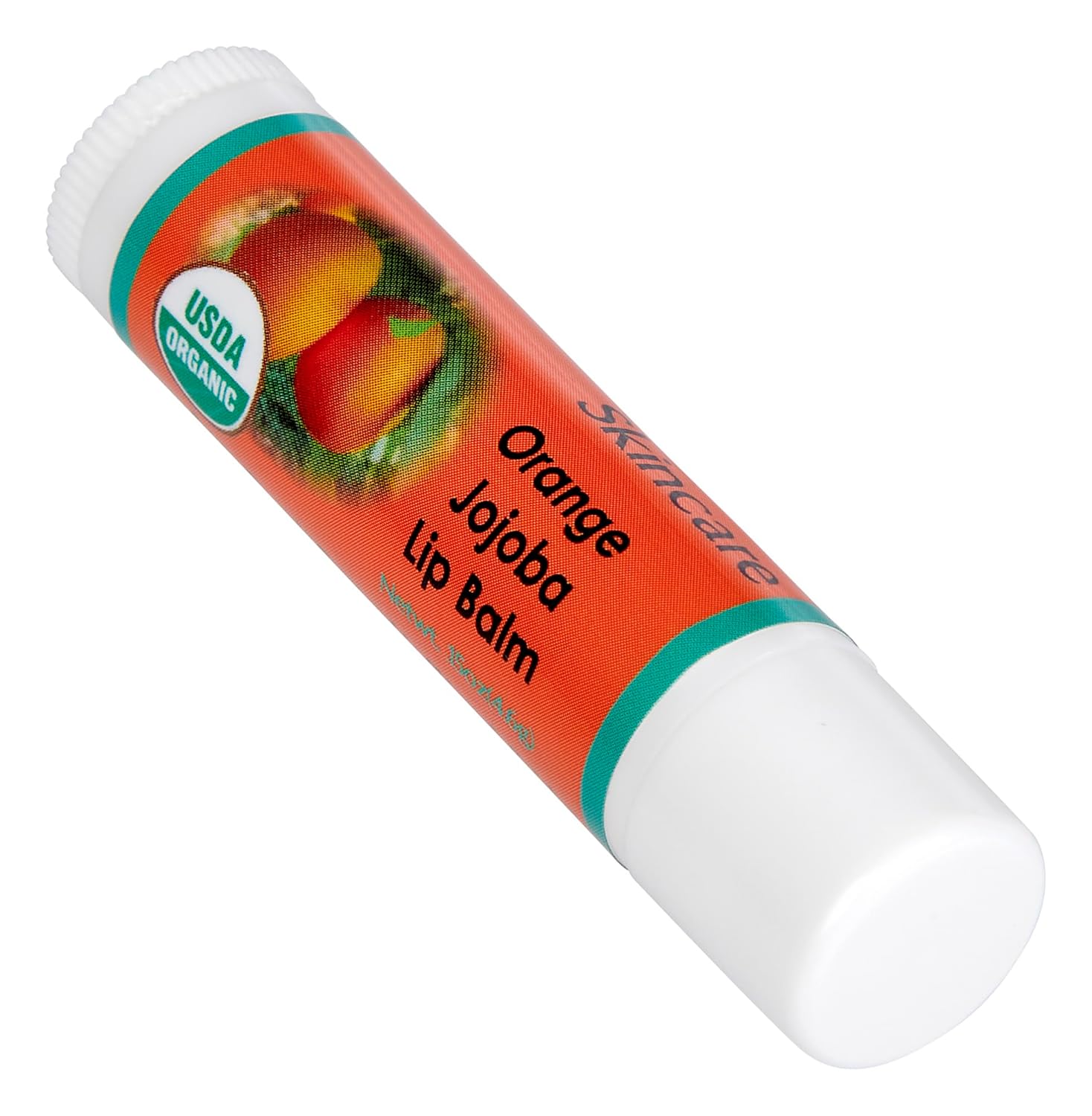 Paquete de 2 bálsamos labiales orgánicos de naranja con más del 70% de aceite de jojoba. 100% natural con cera de abejas. Hidratante naturalmente.